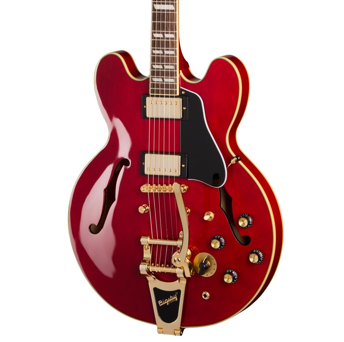 Epiphone Back to the Future ES-345 Semi Hollow Electric Guitar in Sixties Cherry - EIBTTFGH1_-2_Front cropped.jpg
