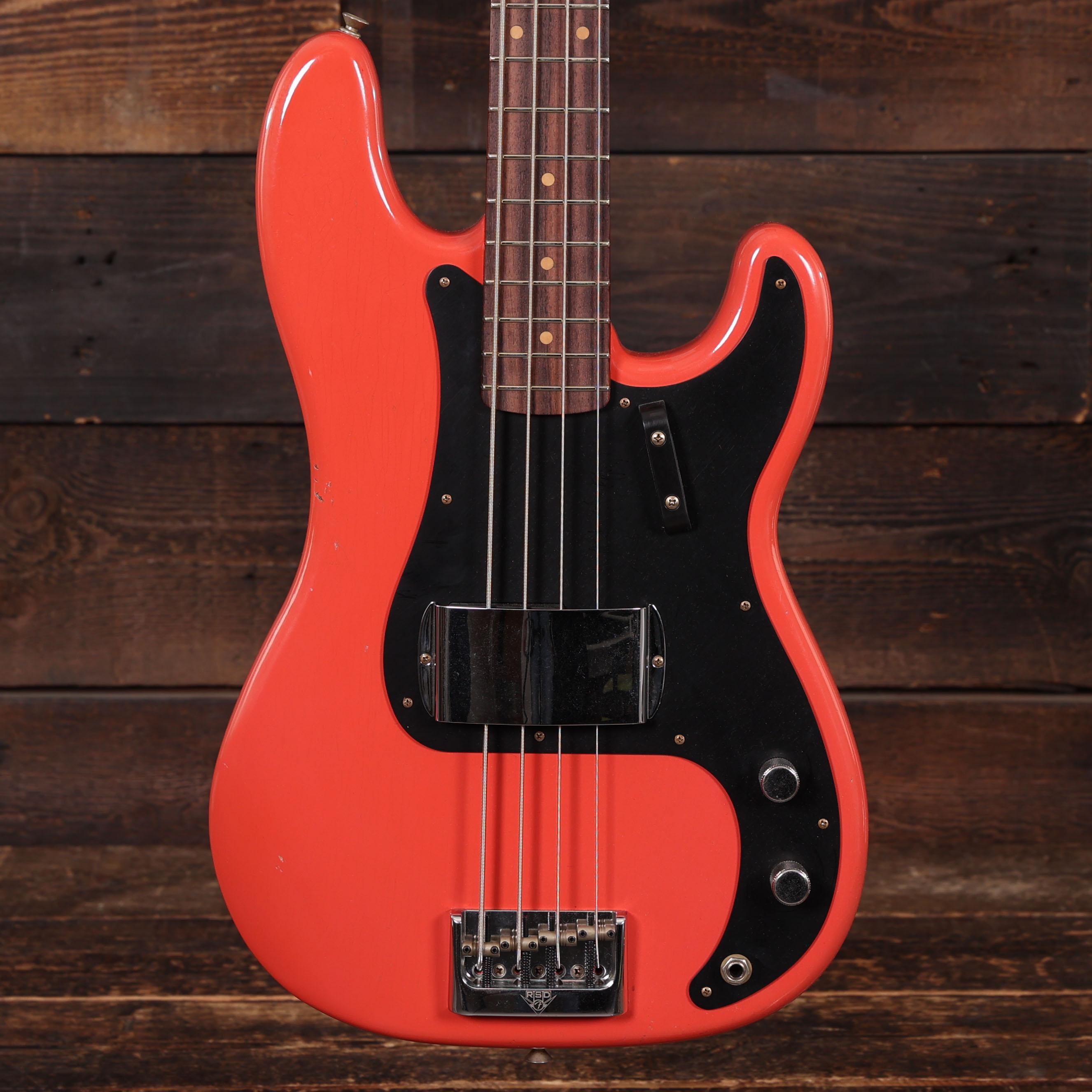 Fender Custom Shop 60's Precision Bass in Faded Aged Fiesta Red with RSD Bridge - CZ588246 (3).jpg