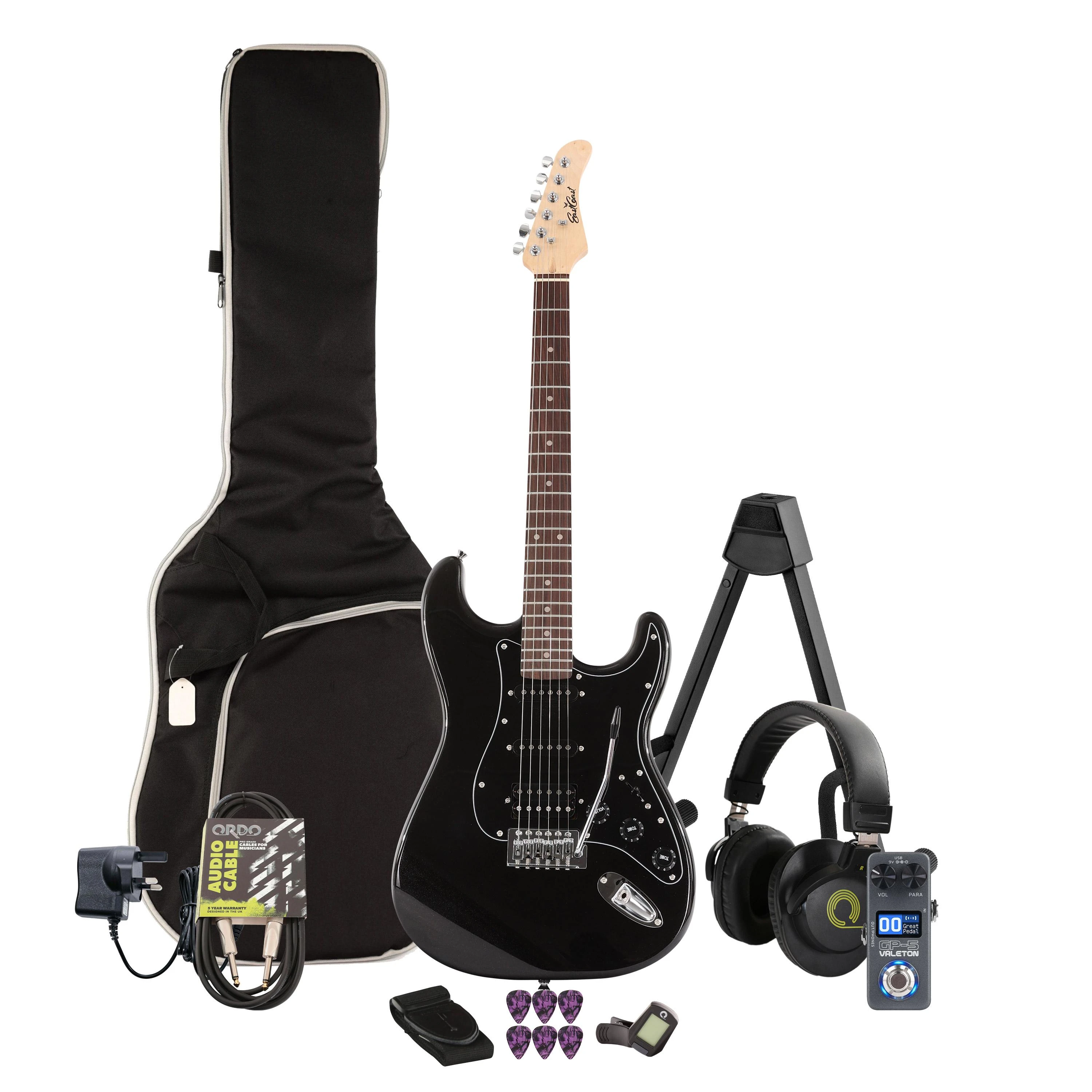 EastCoast ST2 Electric Guitar in Black Metallic Multi-FX & Modelling Bundle with Accessories - _BUN-EC-ST2-BKM-SL.jpg
