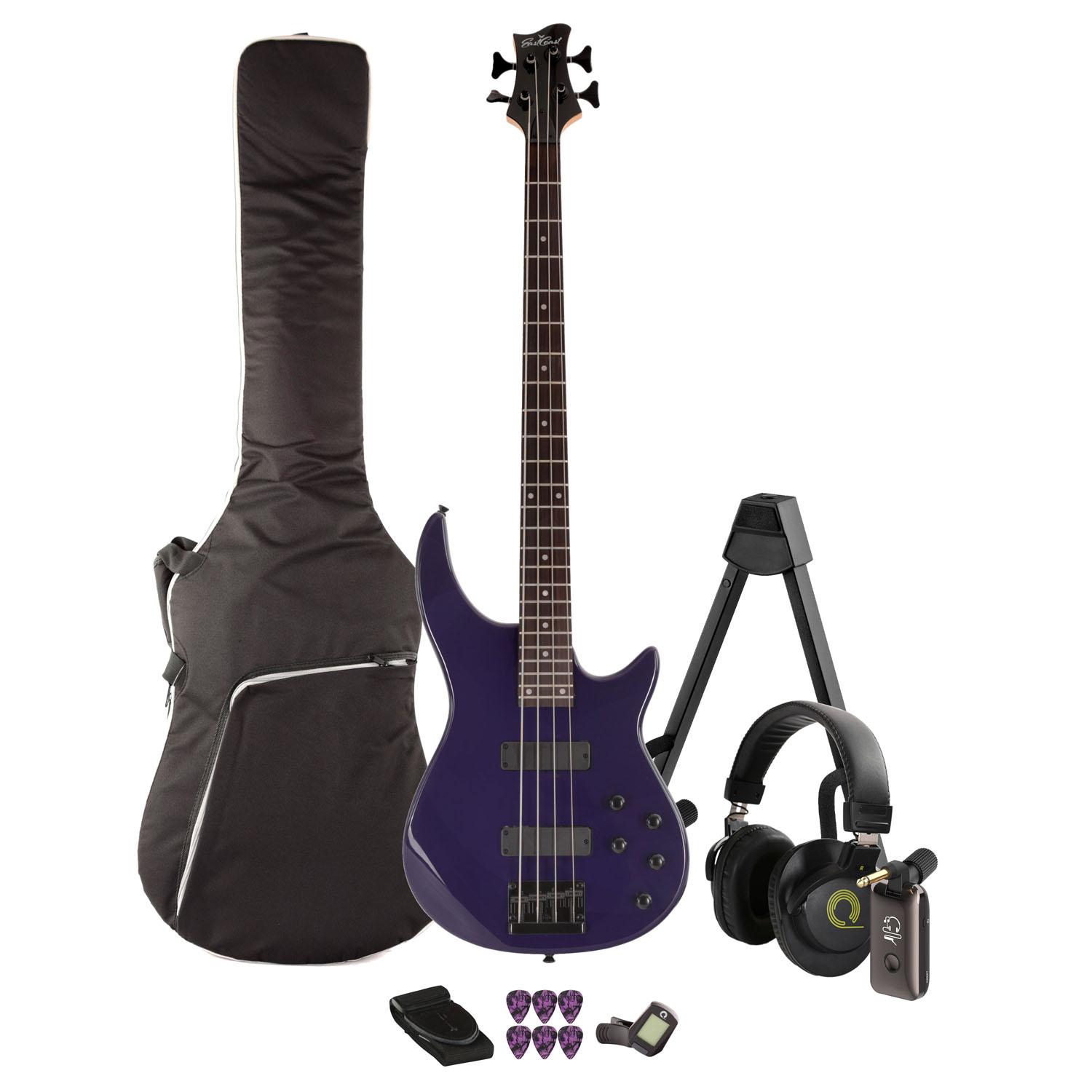 EastCoast MB4 Bass Guitar Starter Pack in Purple with Headphone Amp & Accessories - BUN-EC-MB4-PP-SILENT.jpg