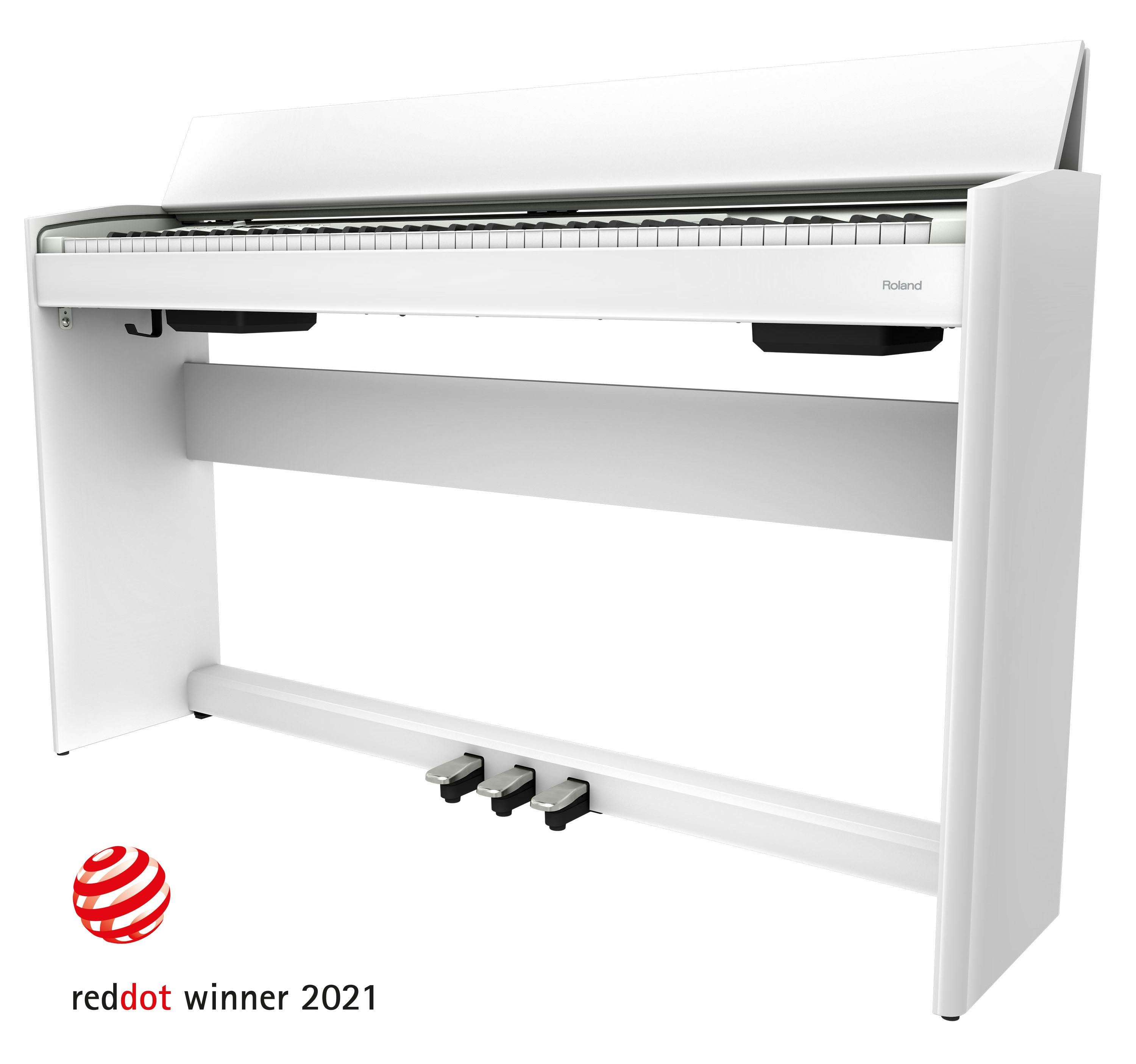 Roland F701 - SMALL HOME Digital Piano in White - 440371-121120_F701_WH_HERO_F1 RED DOT AWARD.jpg
