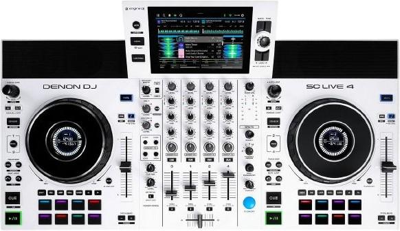 Denon DJ SC LIVE 4 4-Deck Standalone DJ Controller in WHITE
