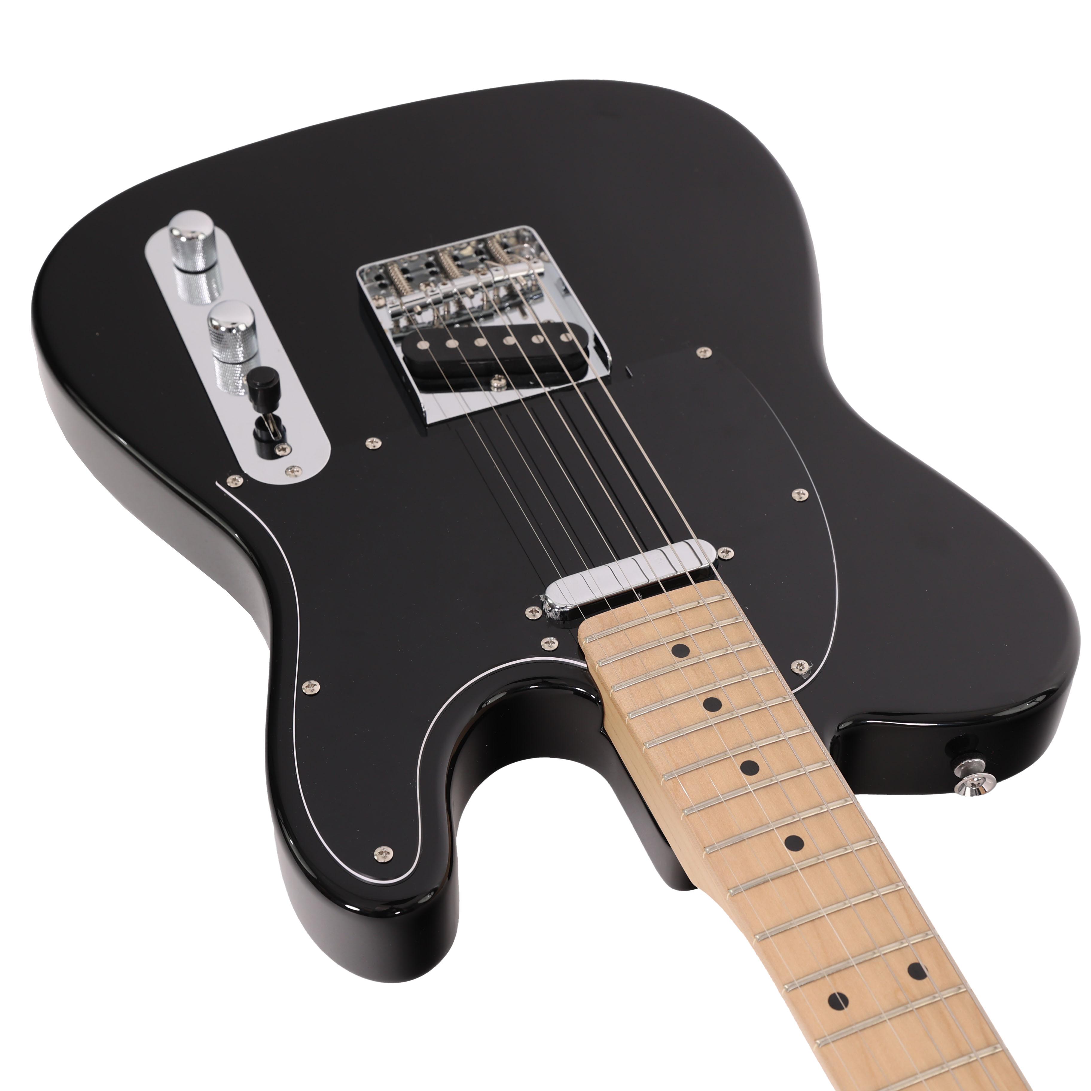 EastCoast T1 Electric Guitar in Black with Maple Fretboard  - EC-T1-BK (7).jpg
