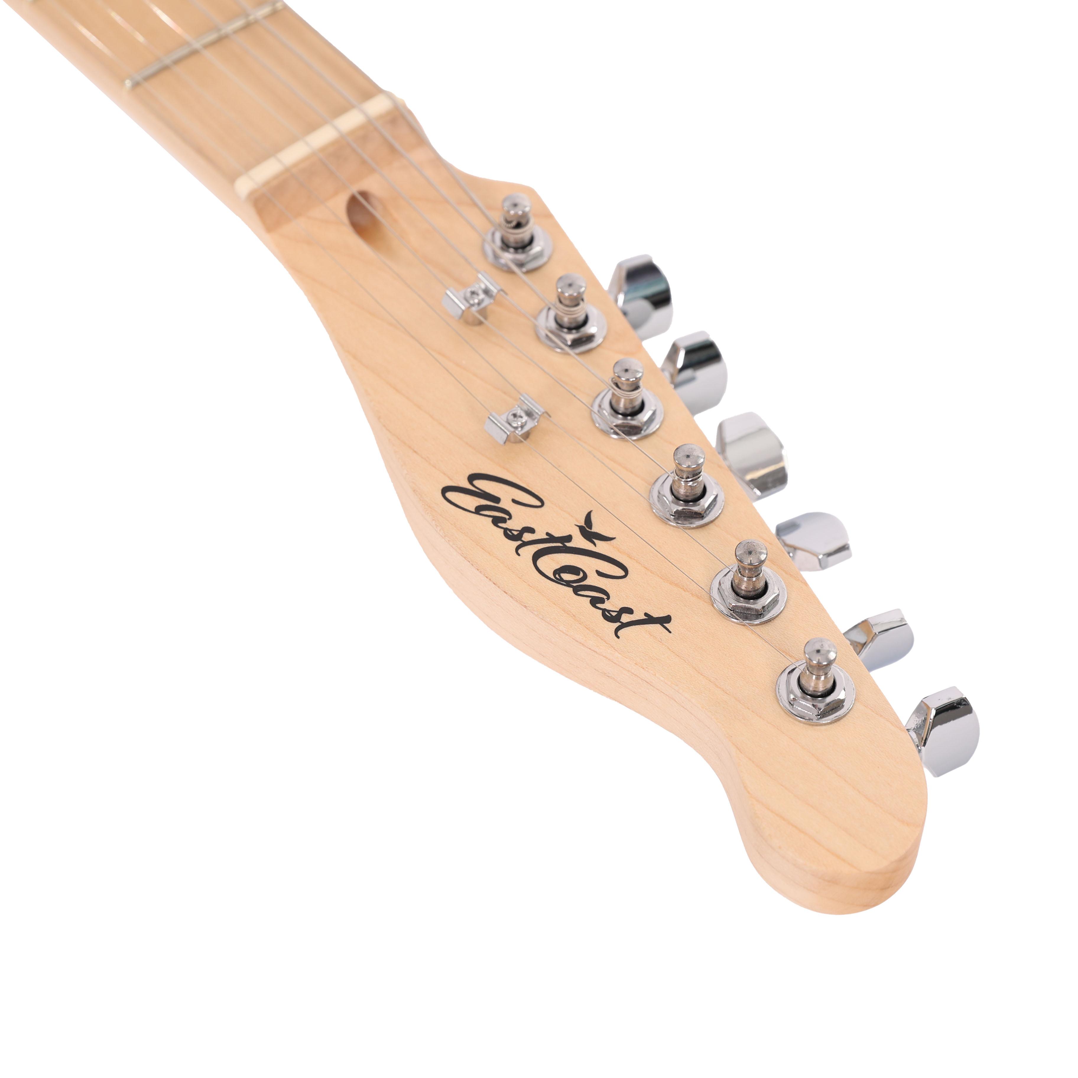 EastCoast T1 Electric Guitar in Black with Maple Fretboard  - EC-T1-BK (10).jpg