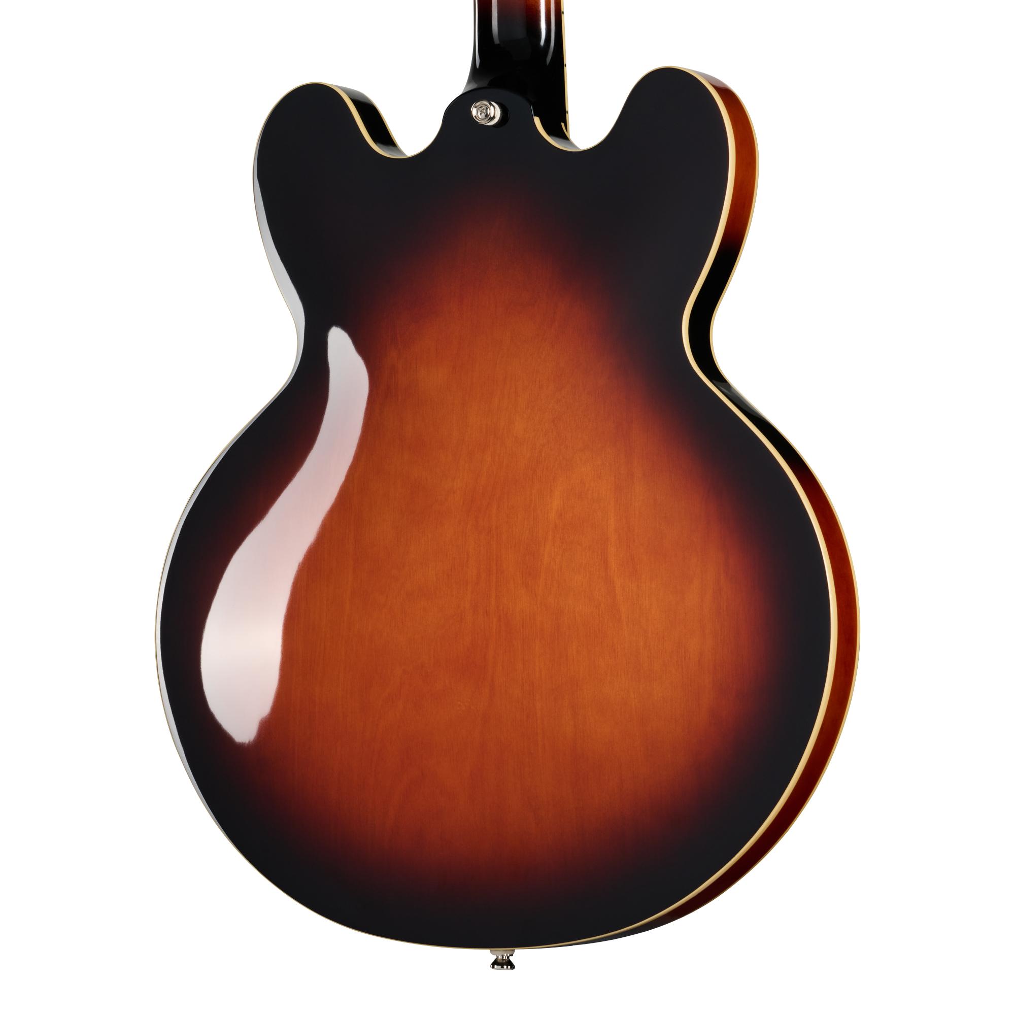 Epiphone Bonehead Riviera Semi-Hollow Electric Guitar in Dark Tobacco Burst - EOBHRDTBNH1_4_BackBody.jpg