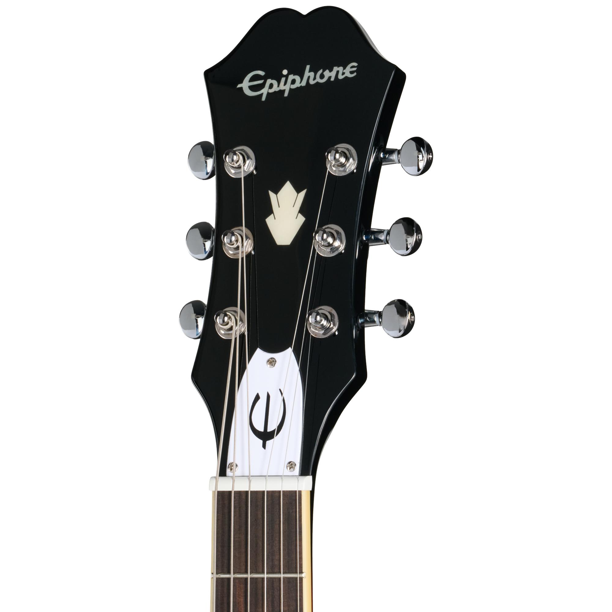Epiphone Bonehead Riviera Semi-Hollow Electric Guitar in Dark Tobacco Burst - EOBHRDTBNH1_3_Headstock.jpg