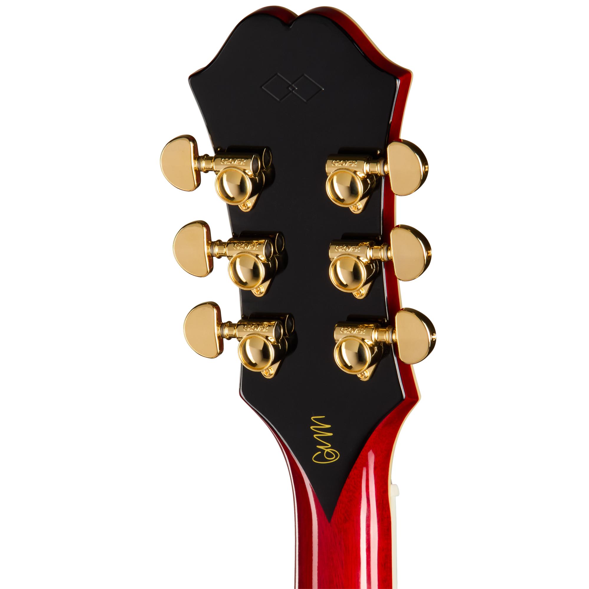 Epiphone Artist Masterbilt Gem Archer Signature Sheraton Semi-Hollow Left Handed Electric Guitar in Cherry Red - EMGASCHGH1L_6_BackHeadstock.jpg