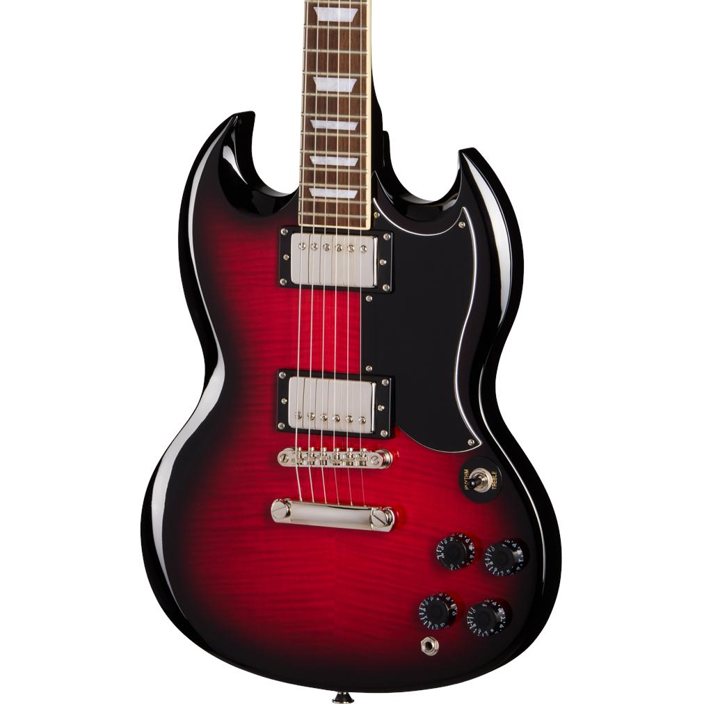 Epiphone Inspired by Gibson SG Tribute Plus Electric Guitar in Cherry Burst - E1SGTPCBNH1-Body.jpg
