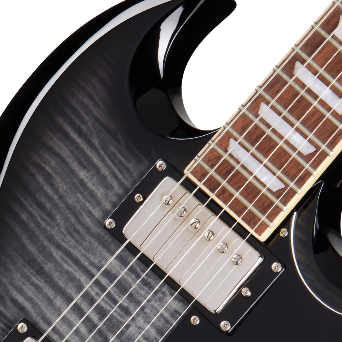 Epiphone Inspired by Gibson SG Tribute Plus Electric Guitar in Ebony Burst - E1SGTPEBBNH1-Pickups.jpg