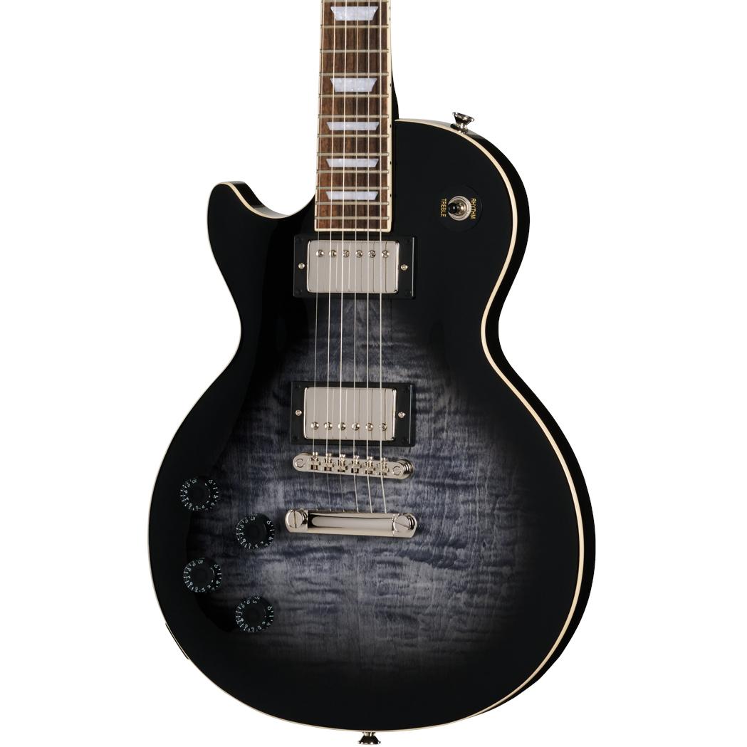 Epiphone Inspired by Gibson Les Paul Tribute Plus Left Handed Electric Guitar in Transparent Ebony Burst - E1LPTPEBBNH1L-Body.jpg