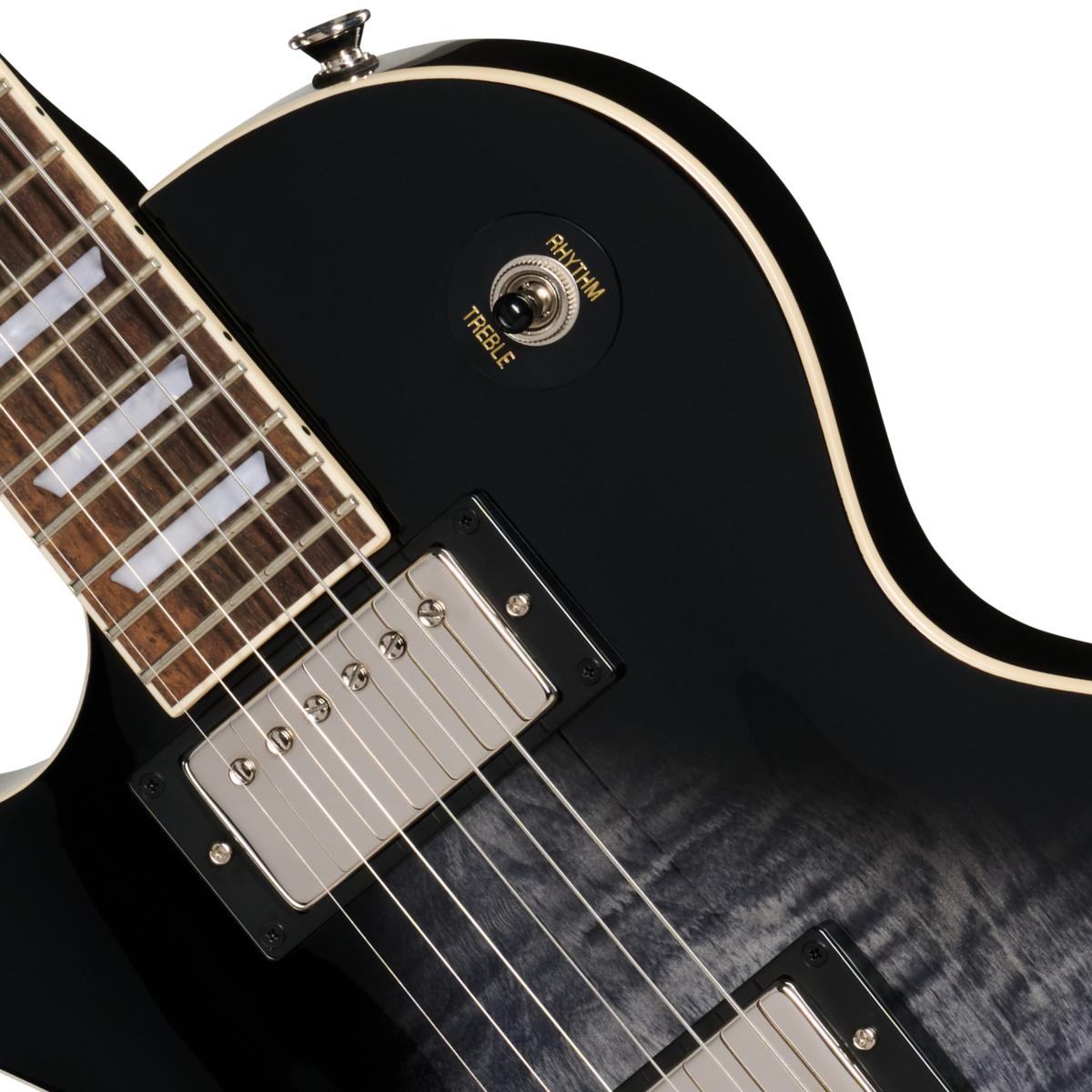 Epiphone Inspired by Gibson Les Paul Tribute Plus Left Handed Electric Guitar in Transparent Ebony Burst - E1LPTPEBBNH1L-Pickups.jpg