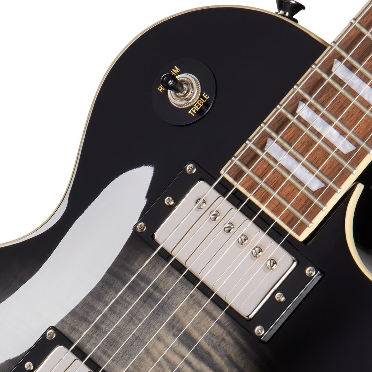 Epiphone Inspired by Gibson Les Paul Tribute Plus Electric Guitar in Transparent Ebony Burst - E1LPTPEBBNH1-Pickups.jpg
