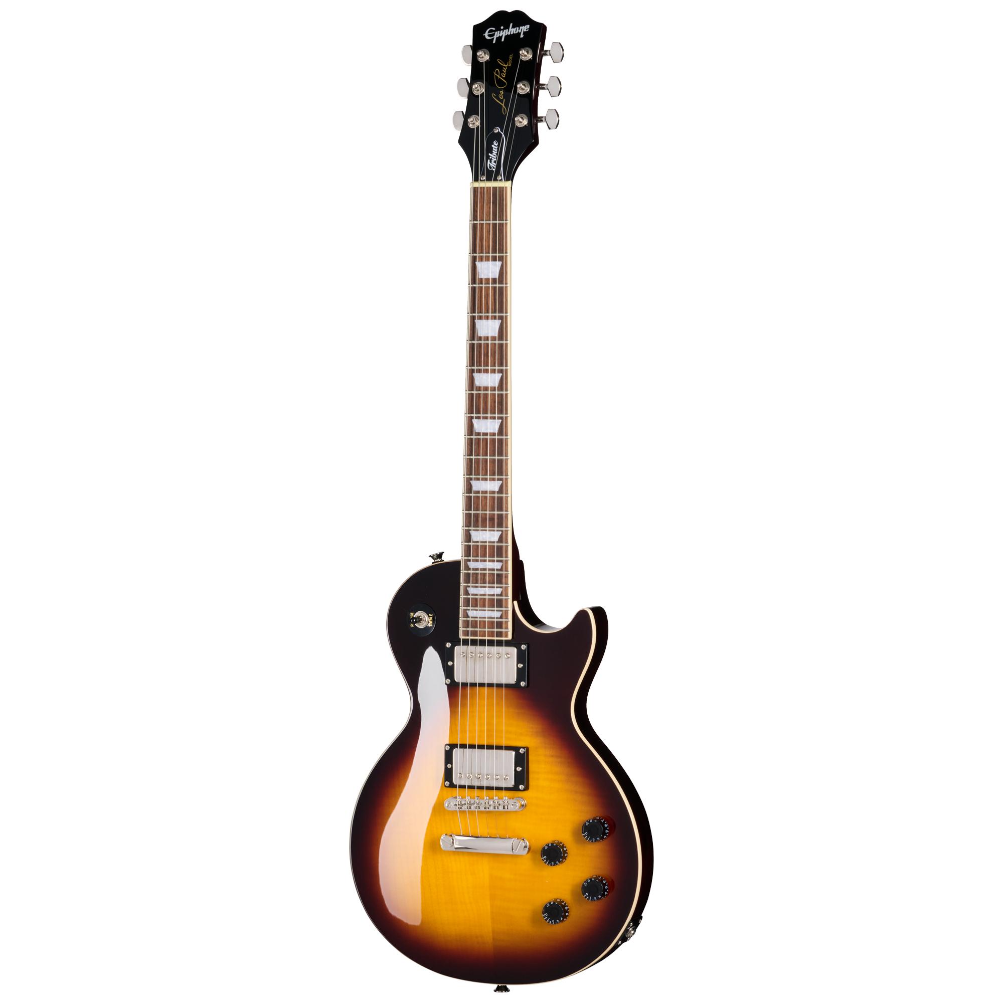 Epiphone Inspired by Gibson Les Paul Tribute Plus Electric Guitar in Vintage Sunburst - E1LPTPVSNH1-Front.jpg
