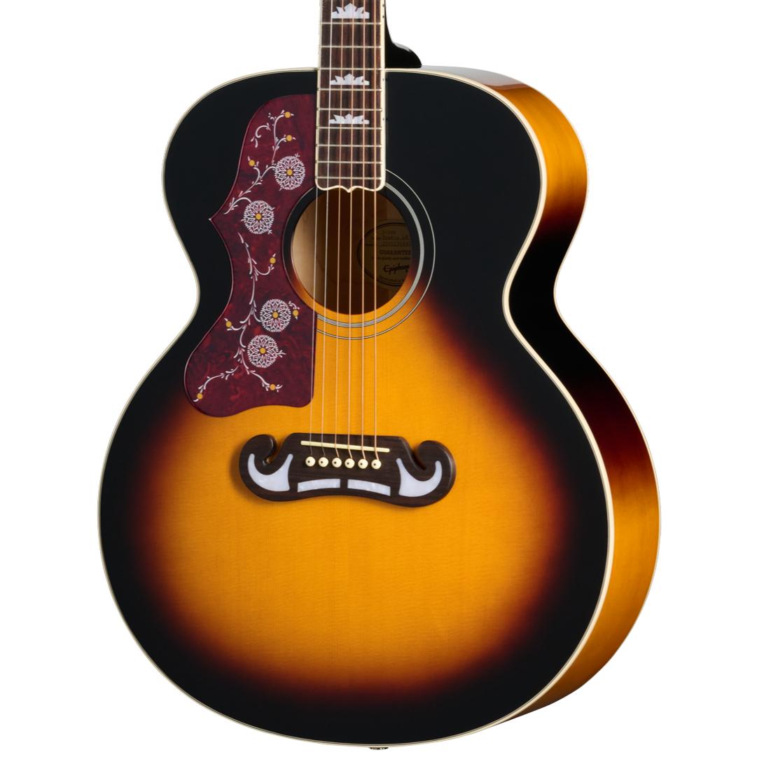 ギター Epiphone J-200EC LH Epiphone J-200 Studio Left Handed in Vintage Sunburst - Andertons