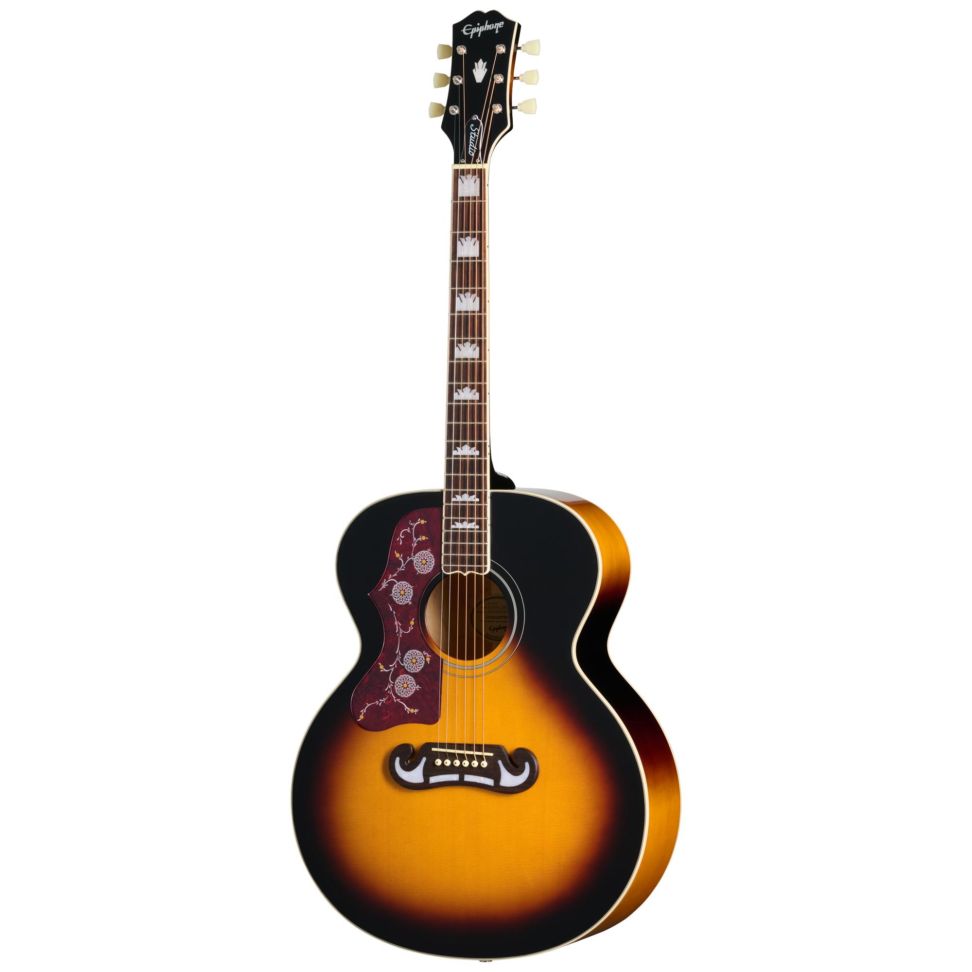 Epiphone J-200 Studio Left Handed Electro Acoustic Guitar in Vintage Sunburst - EASJ2VSNH1L_25022301629_2_Front.jpg