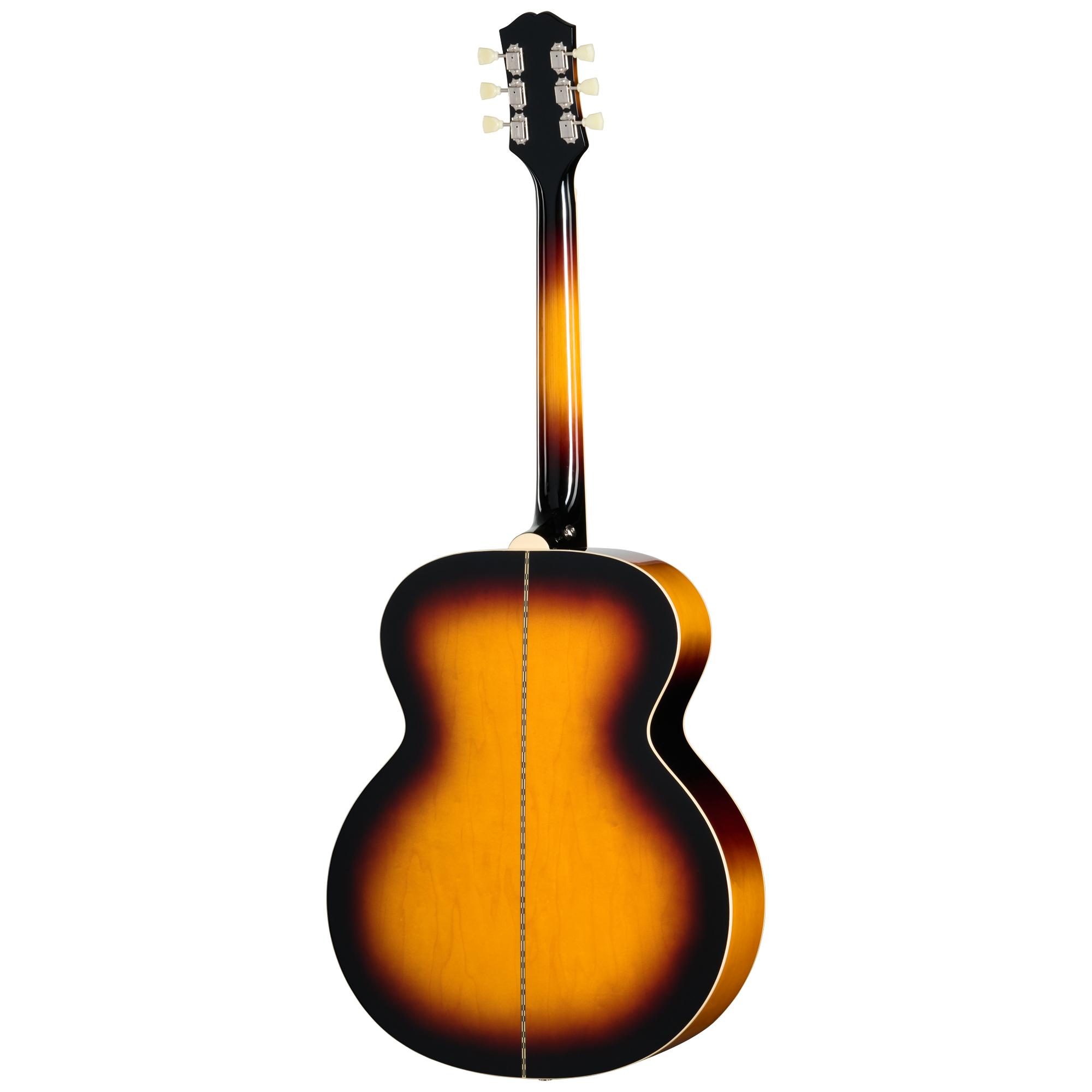 Epiphone J-200 Studio Left Handed Electro Acoustic Guitar in Vintage Sunburst - EASJ2VSNH1L_25022301629_5_Back.jpg