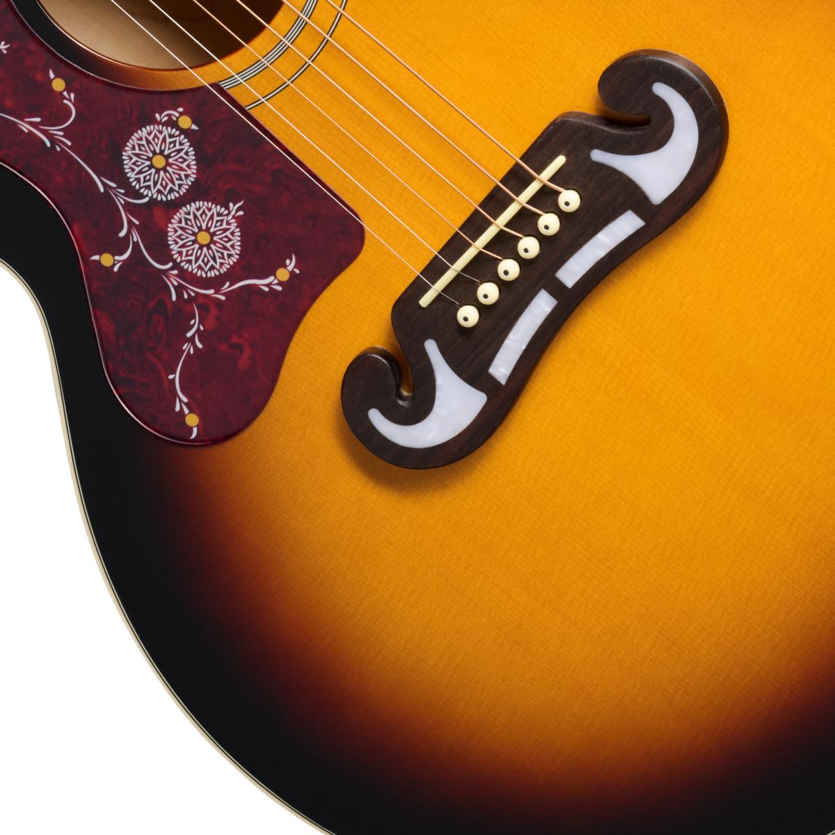 Epiphone J-200 Studio Left Handed Electro Acoustic Guitar in Vintage Sunburst - EASJ2VSNH1L_25022301629_8_Bridge-1200x1200-28e5ebb.jpg