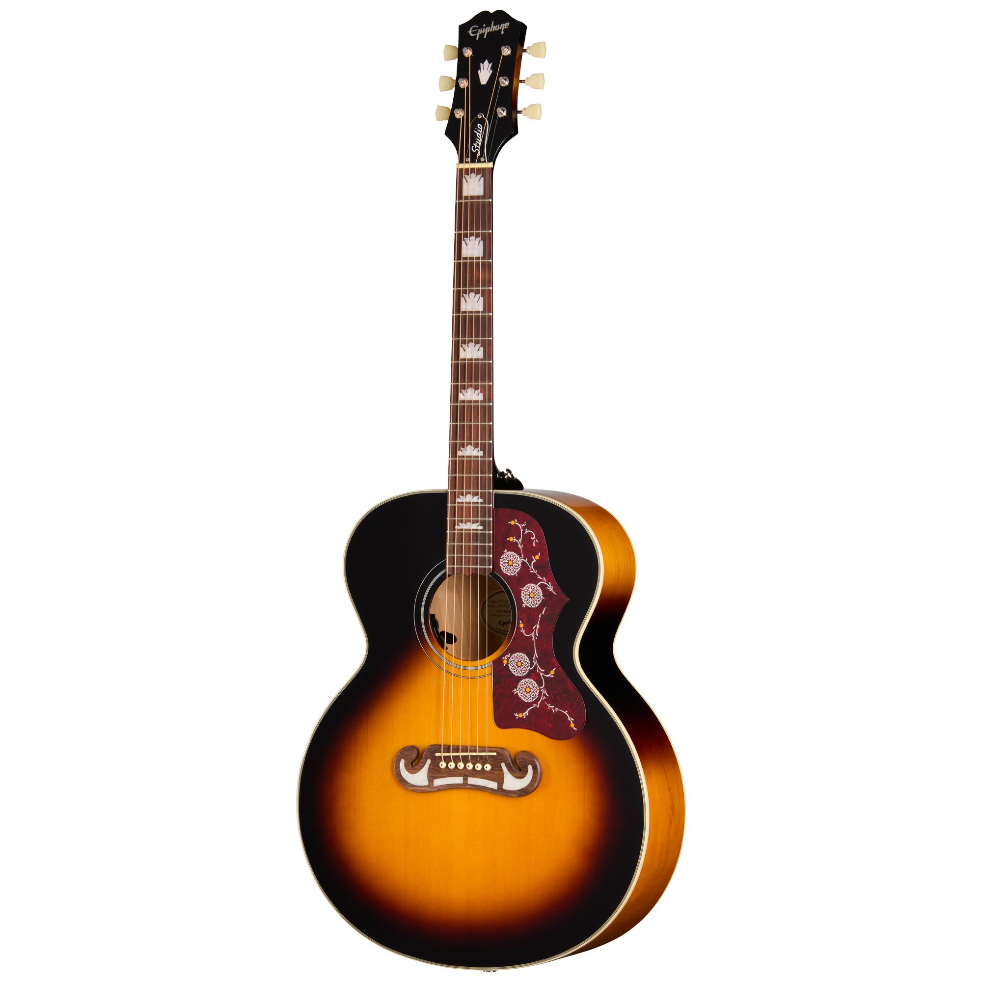 Epiphone J-200 Studio Electro Acoustic Guitar in Vintage Sunburst - EASJ2VSNH1_2_Front.jpg