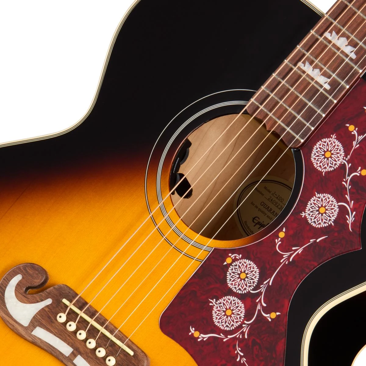 Epiphone J-200 Studio Electro Acoustic Guitar in Vintage Sunburst - EASJ2VSNH1_7_SoundHole-1200x1200-28e5ebb.jpg