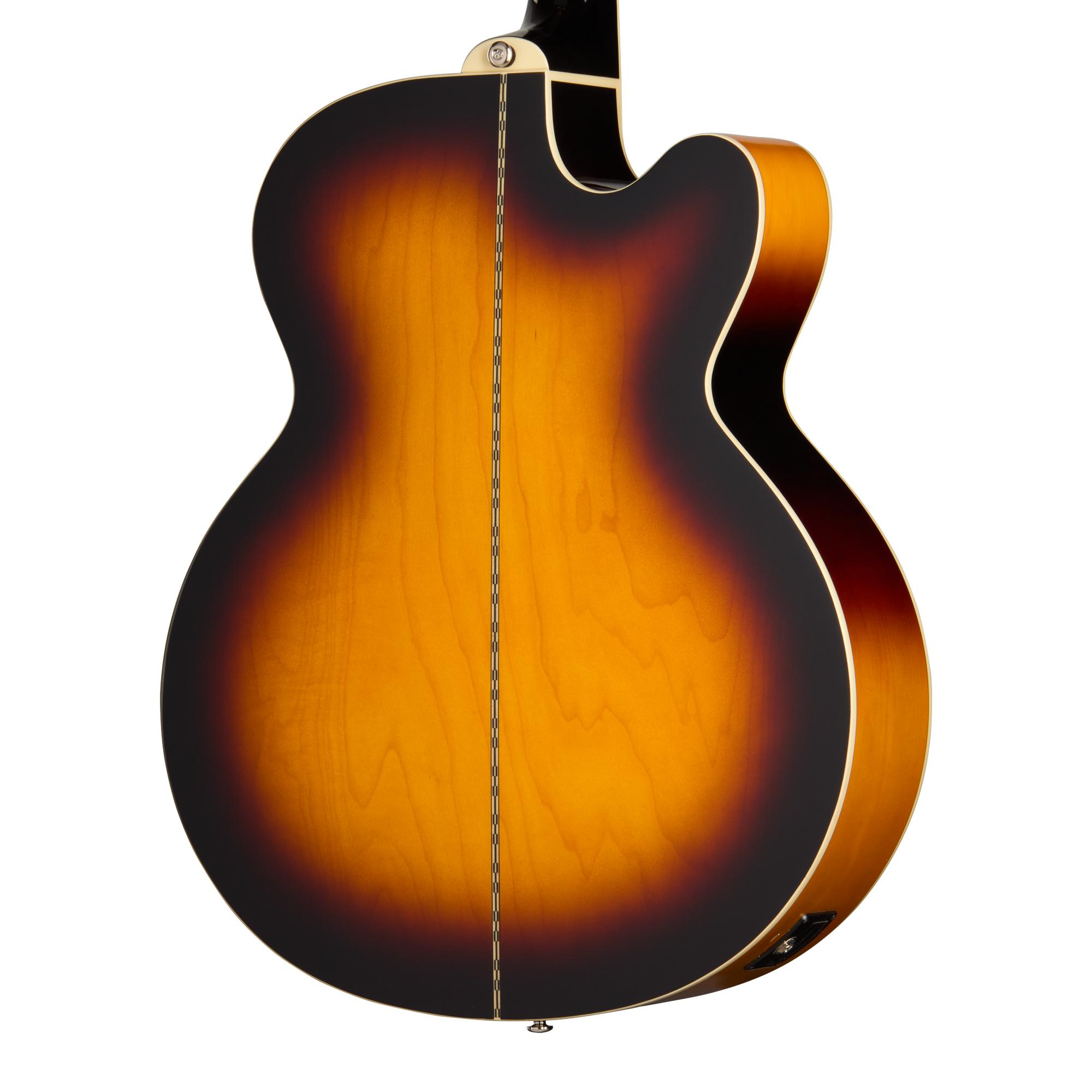 Epiphone J-200 Studio EC Left Handed Electro Acoustic Guitar in Vintage Sunburst - EASJ2CVSNH1L_25022301640_2_BackBody.jpg