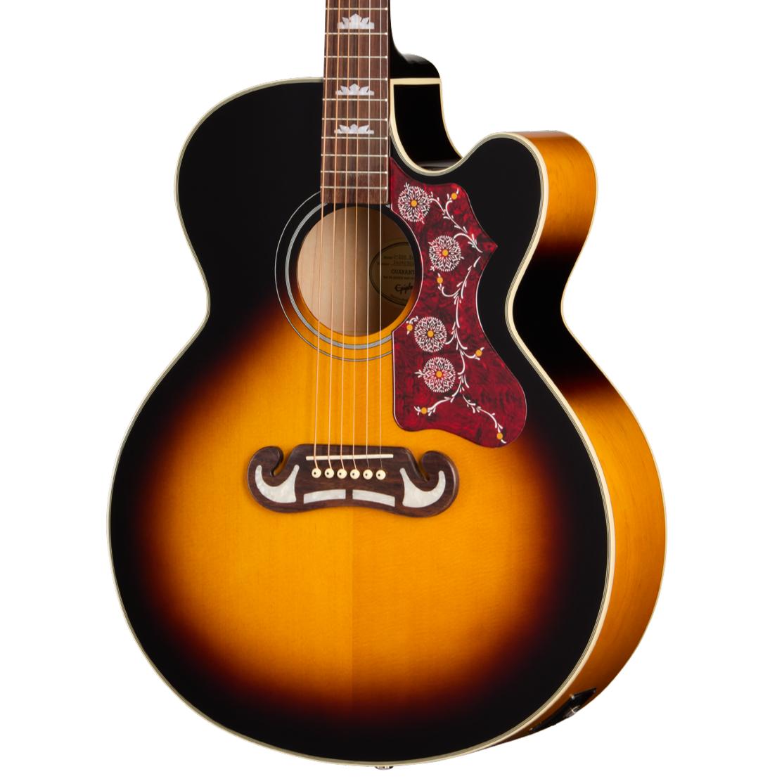 Epiphone J-200 Studio EC Electro Acoustic Guitar in Vintage Sunburst - EASJ2CVSNH1_2_cropped.jpg