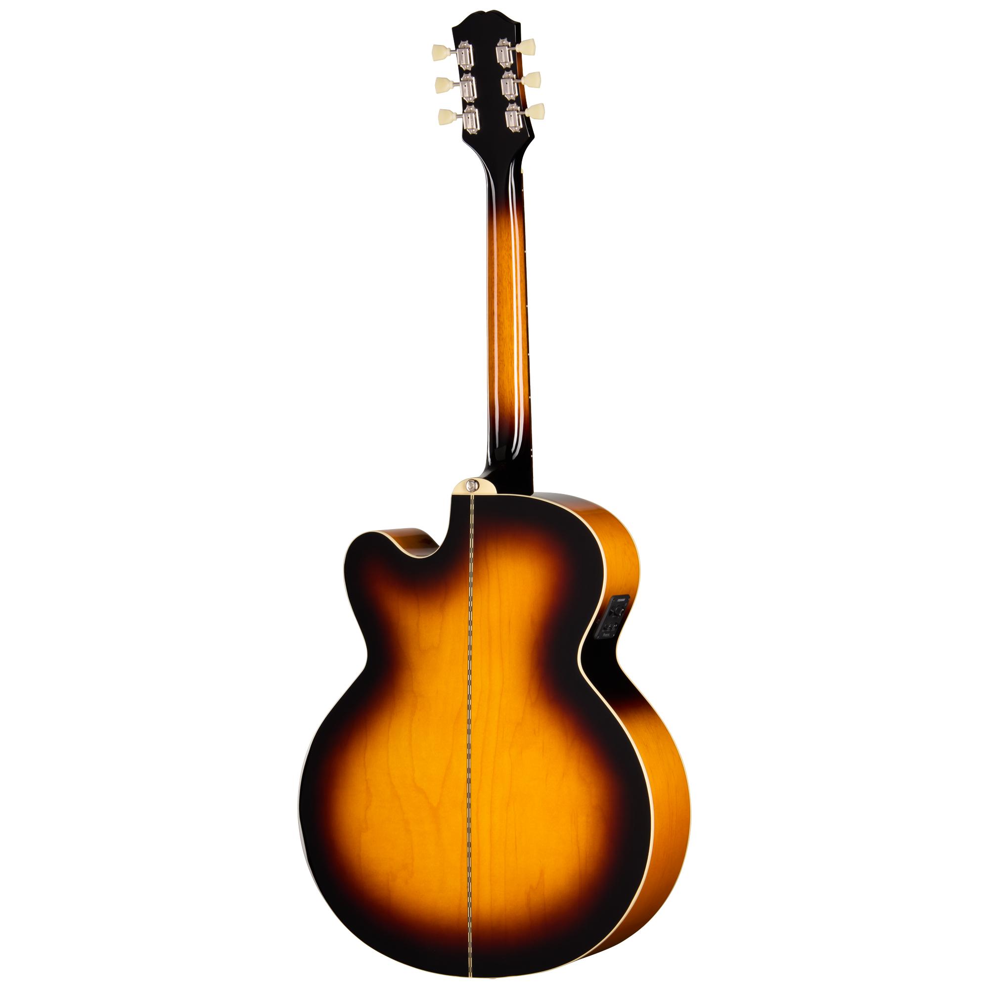 Epiphone J-200 Studio EC Electro Acoustic Guitar in Vintage Sunburst - EASJ2CVSNH1_5_Back.jpg