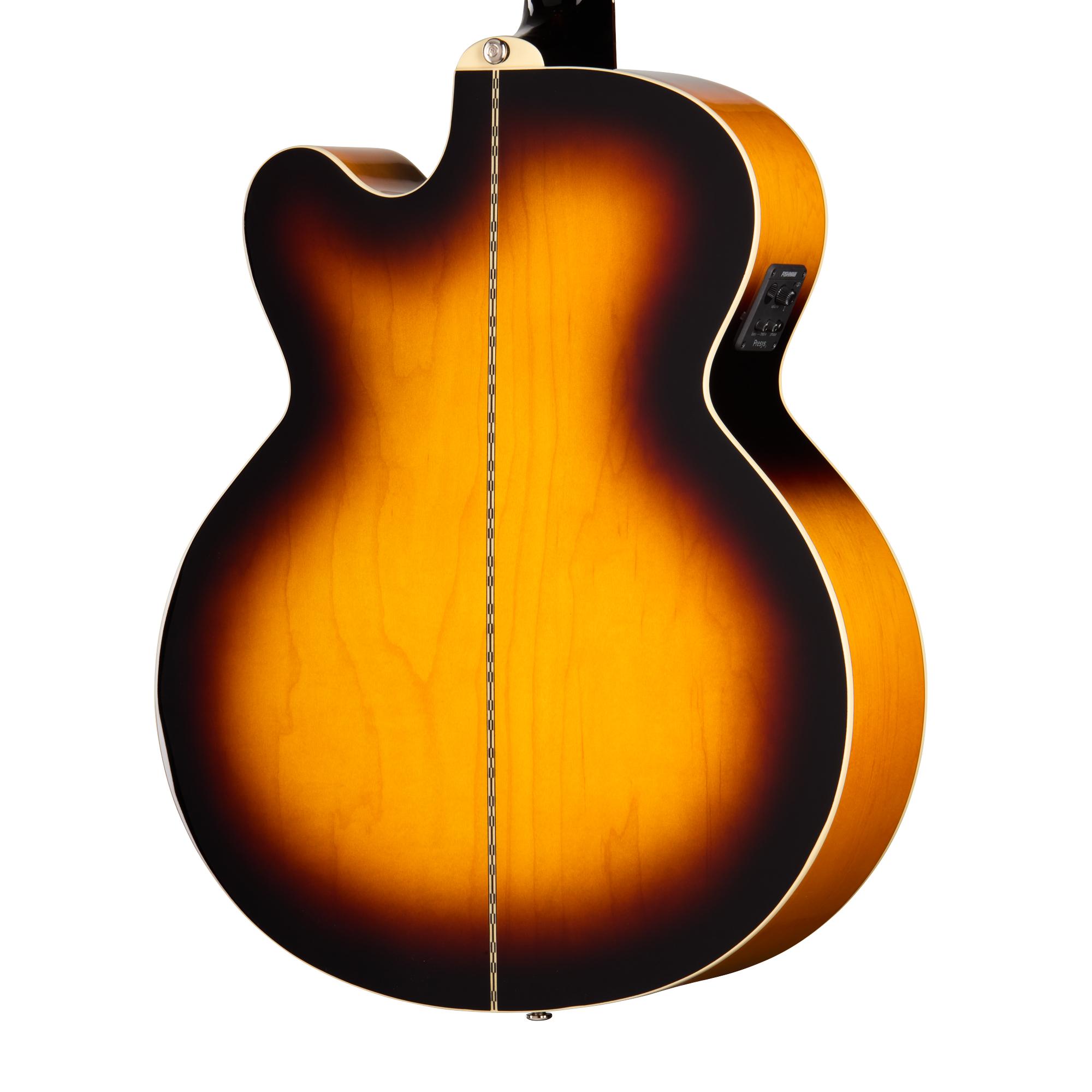 Epiphone J-200 Studio EC Electro Acoustic Guitar in Vintage Sunburst - EASJ2CVSNH1_4_BackBody.jpg