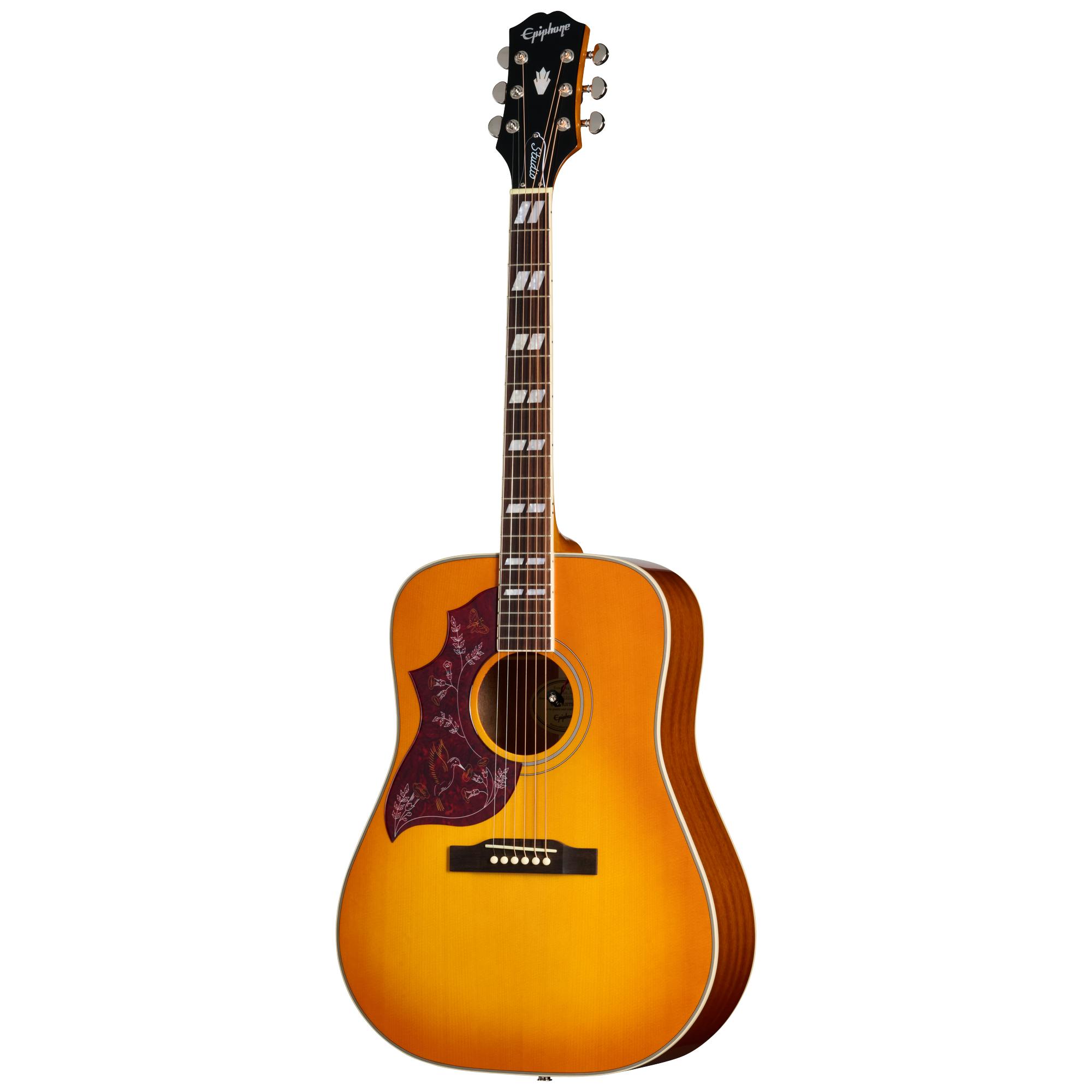 Epiphone Hummingbird Studio Left Handed Electro Acoustic Guitar in Heritage Cherry Sunburst - EASHBHCNH1L_2_Front.jpg