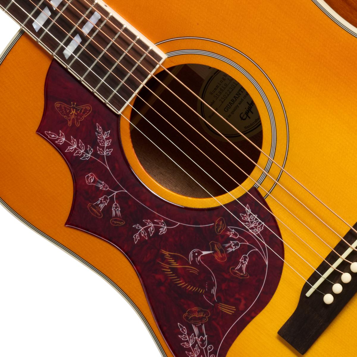 Epiphone Hummingbird Studio Left Handed Electro Acoustic Guitar in Heritage Cherry Sunburst - EASHBHCNH1L_7_SoundHole-1200x1200-28e5ebb.jpg