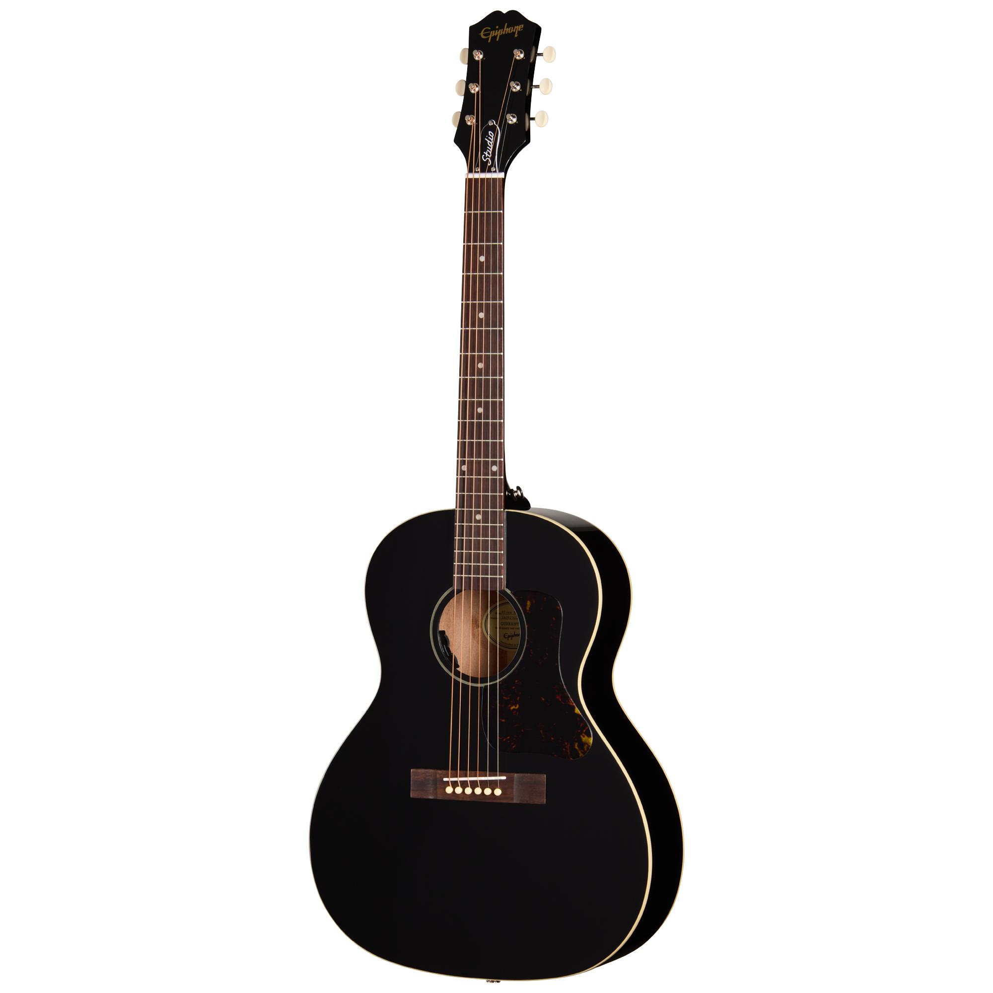 Epiphone Blues King Studio Electro Acoustic Guitar in Ebony - EASBKEBNH1_2_Front.jpg