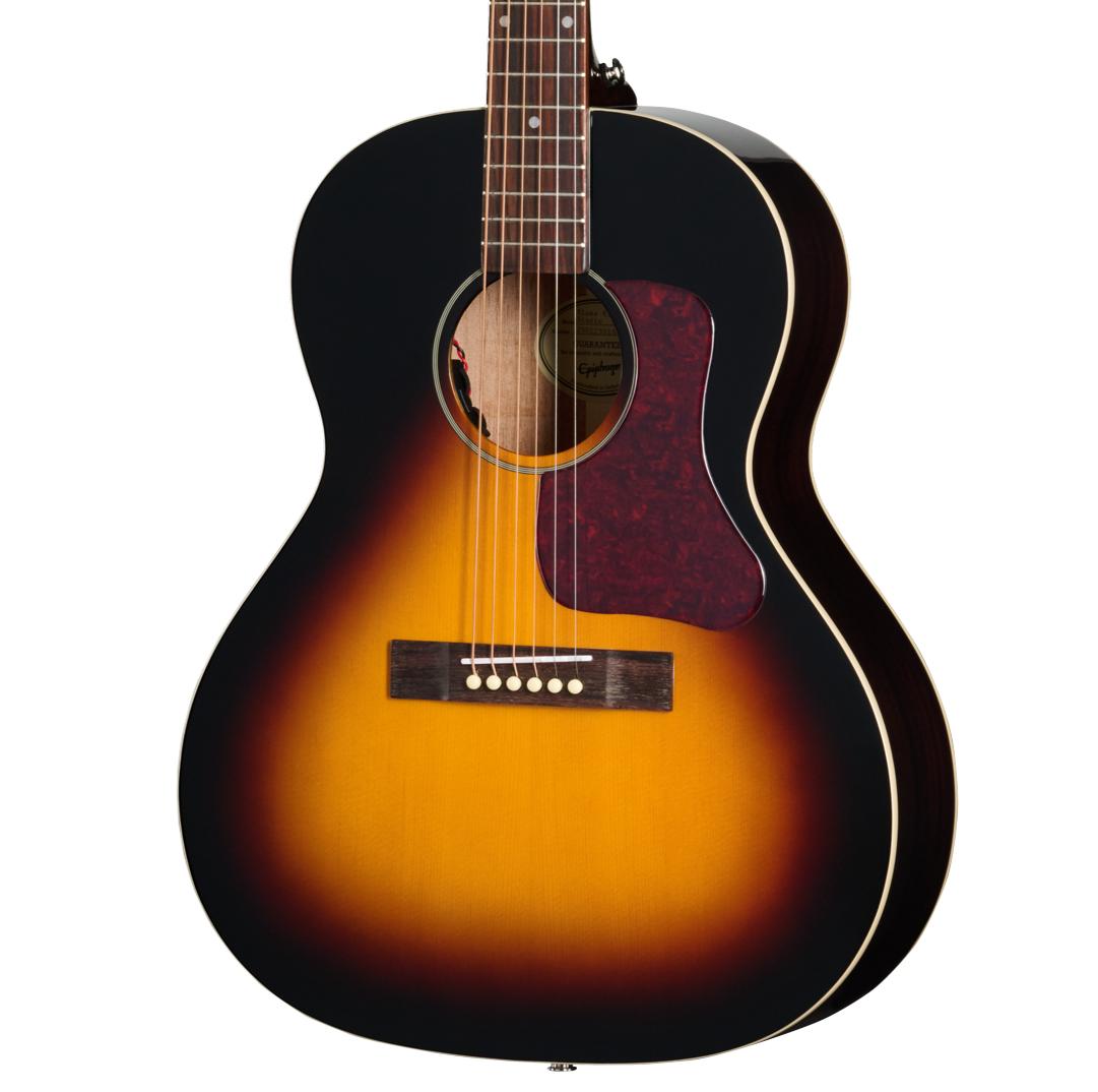 Epiphone Blues King Studio Electro Acoustic Guitar in Dark Burst - EASBKDBNH1_2_cropped.jpg