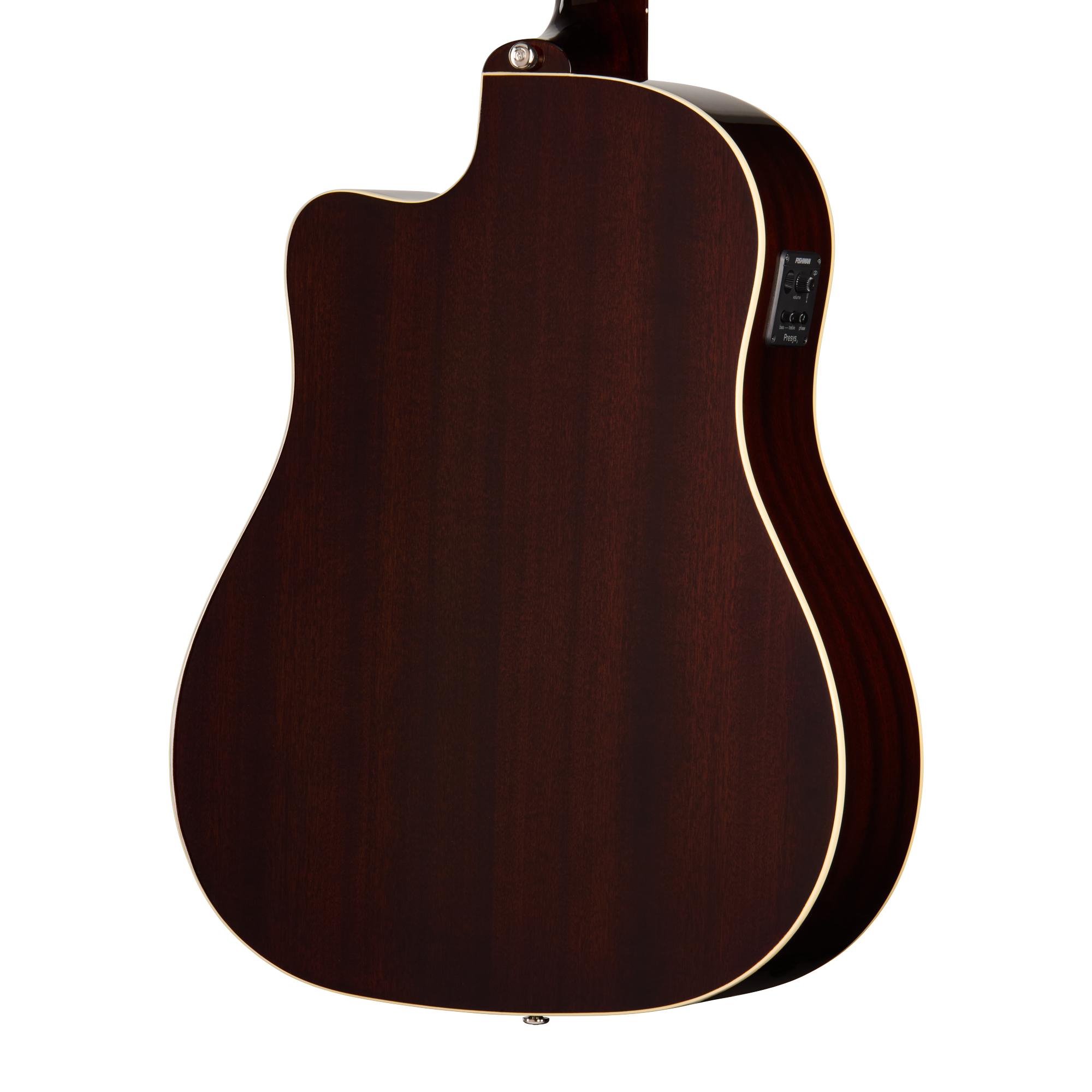 Epiphone J-45 Studio EC Electro Acoustic Guitar in Vintage Sunburst - EAS4CVSNH1_4_BackBody.jpg