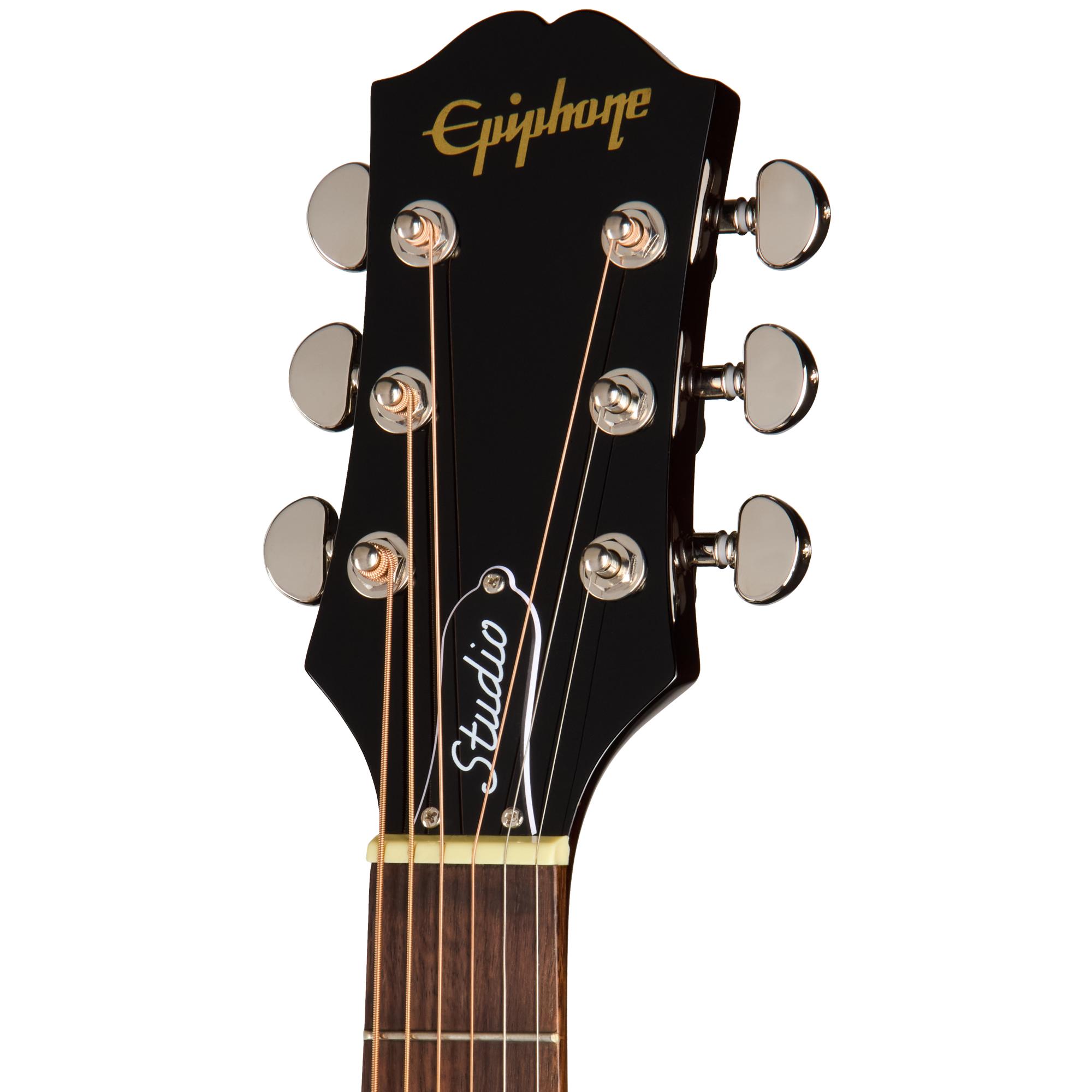 Epiphone J-45 Studio EC Electro Acoustic Guitar in Vintage Sunburst - EAS4CVSNH1_3_Headstock.jpg