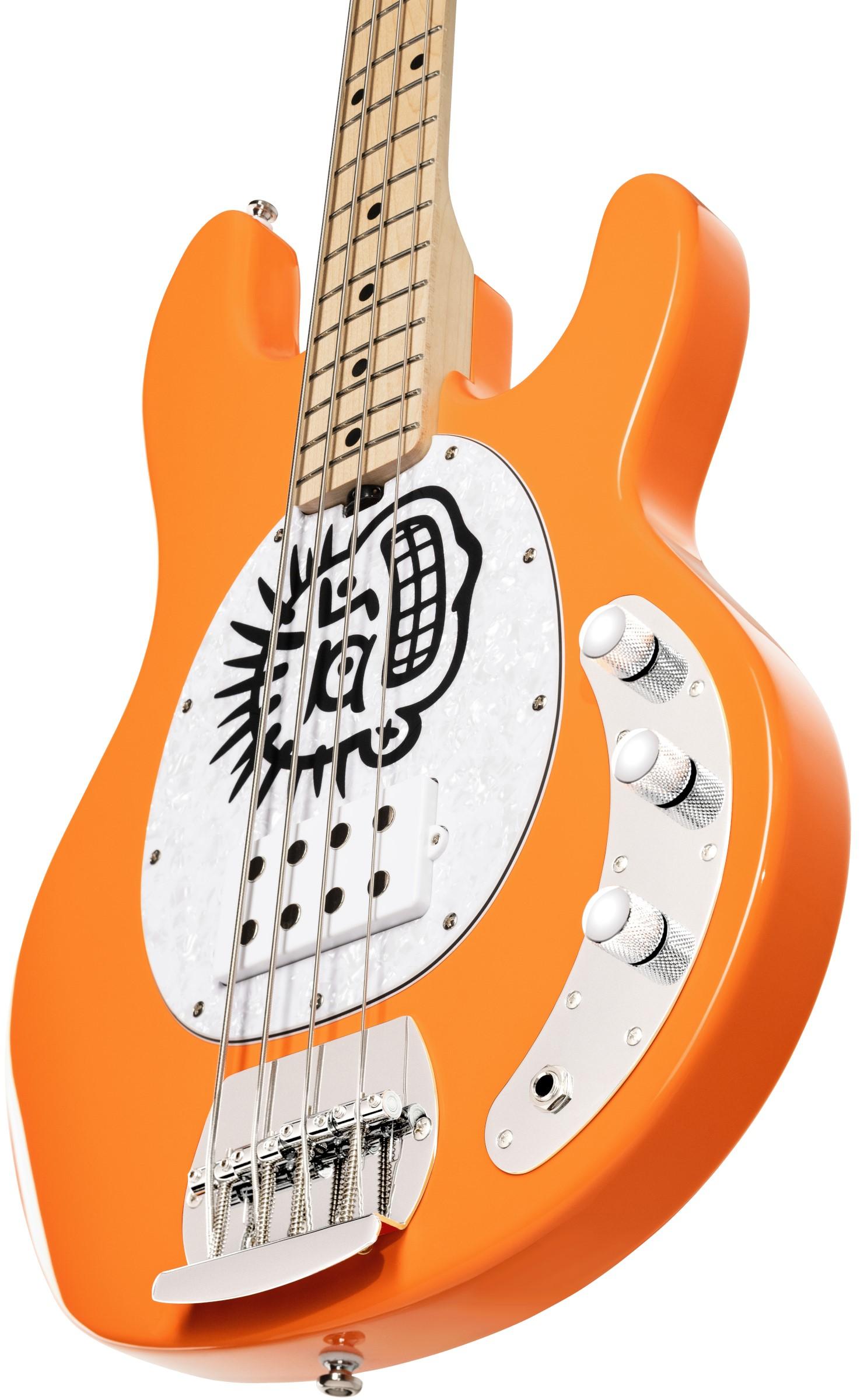 Sterling by Music Man Mike Herrera Signature Artist Series StingRay Bass Guitar in Orange Creamsicle - ST-HERRERA-OCR-M1-Sterling-by-Music-Man-Mike-Herrera-StingRay-Body-Angle.jpg