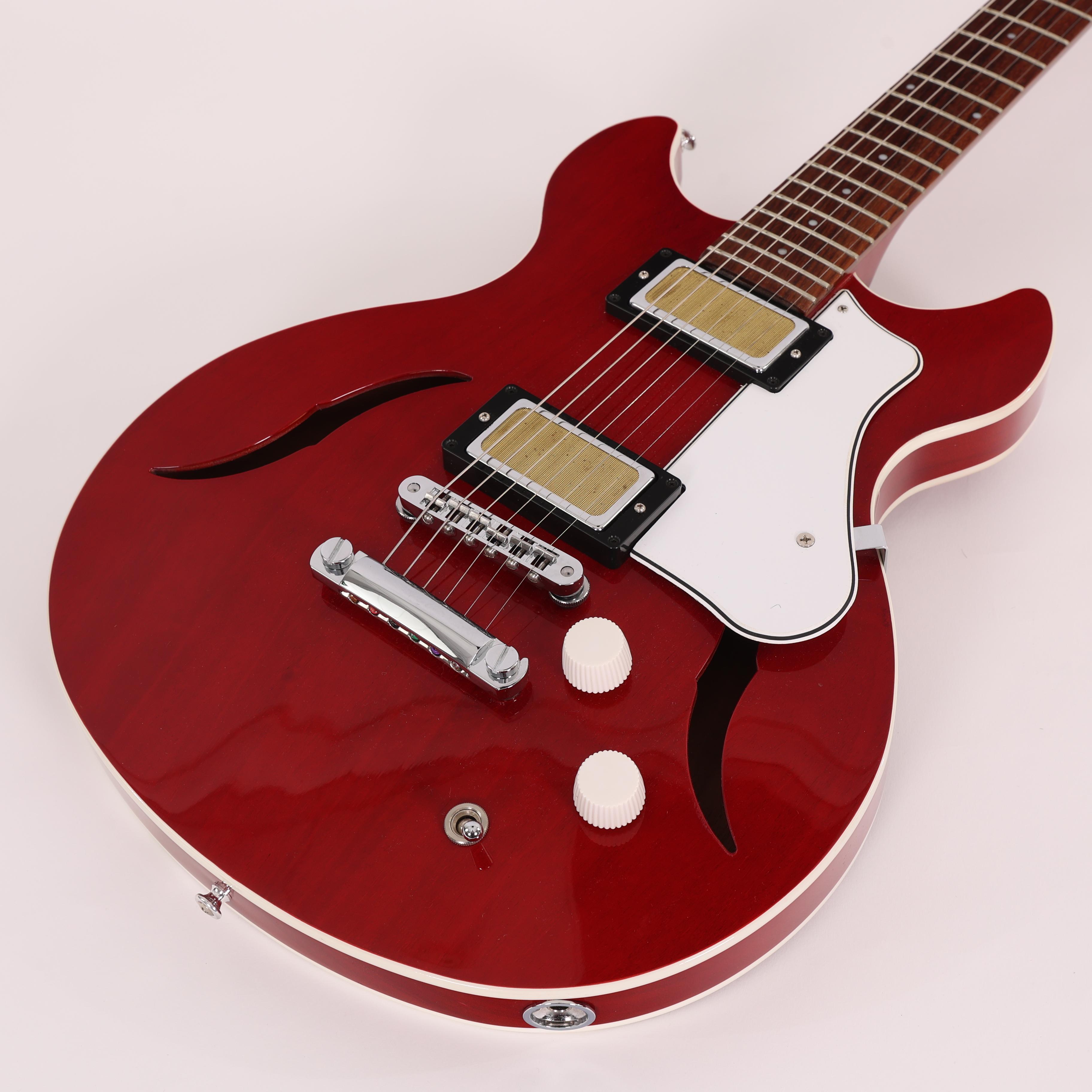 Second Hand Harmony Comet Semi-Hollow Electric Guitar in Trans Red 449 - SH-241-5449 (9).jpg