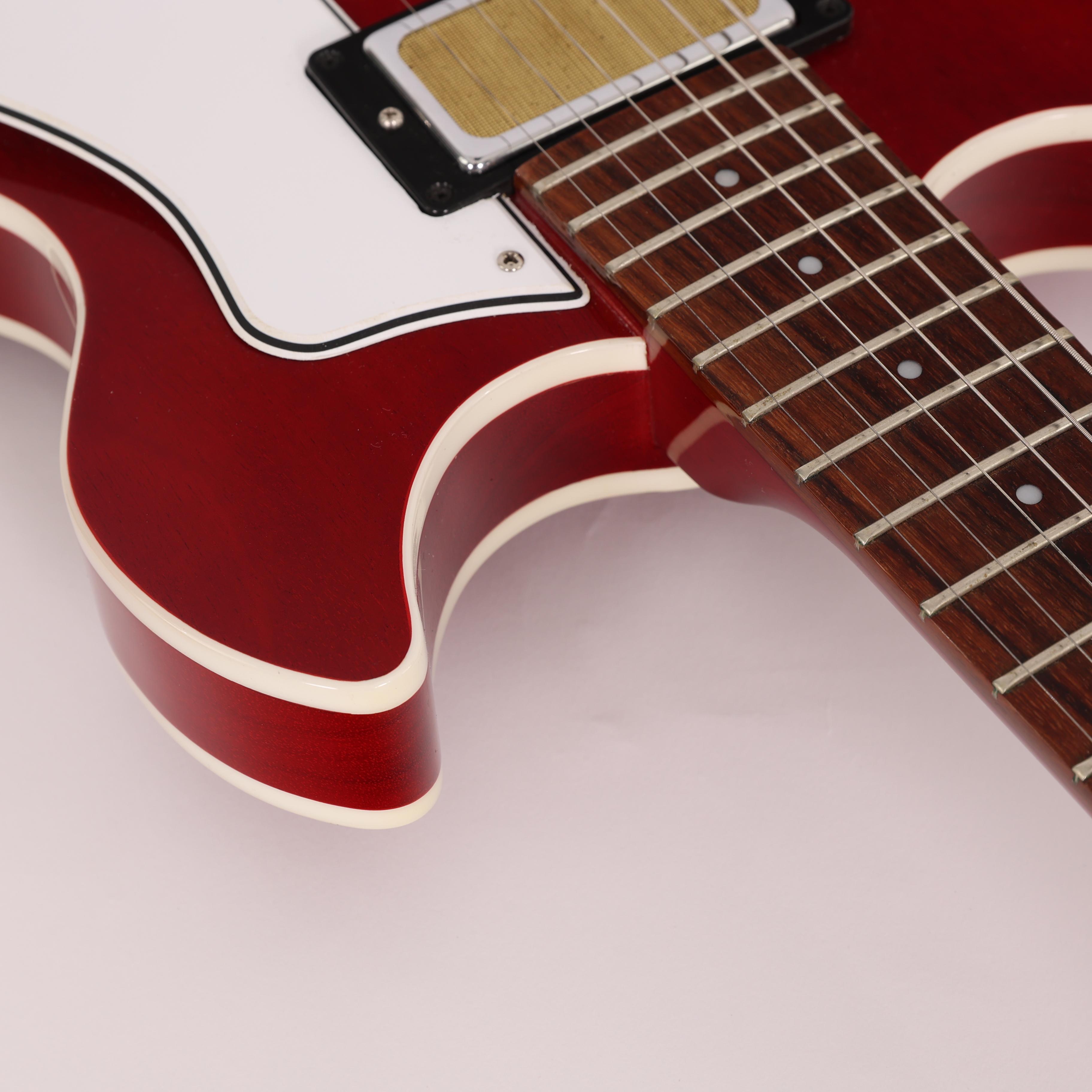 Second Hand Harmony Comet Semi-Hollow Electric Guitar in Trans Red 449 - SH-241-5449 (13).jpg
