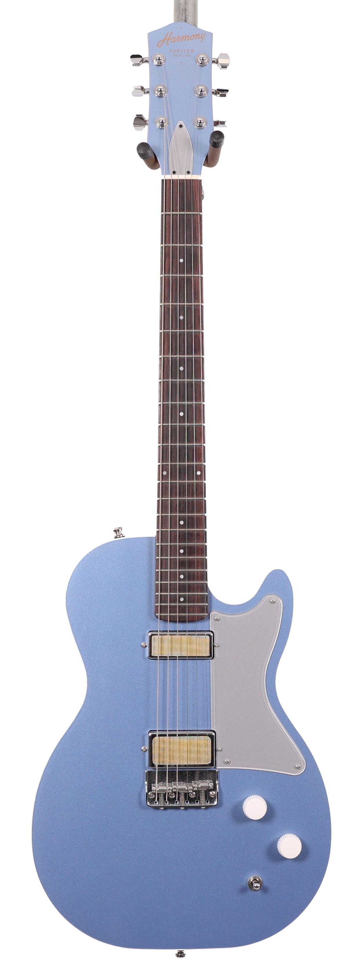 Second Hand Harmony Standard Jupiter Thinline Electric Guitar in Sky Blue with Gig Bag 148 - SH-114-2148 (3).jpg