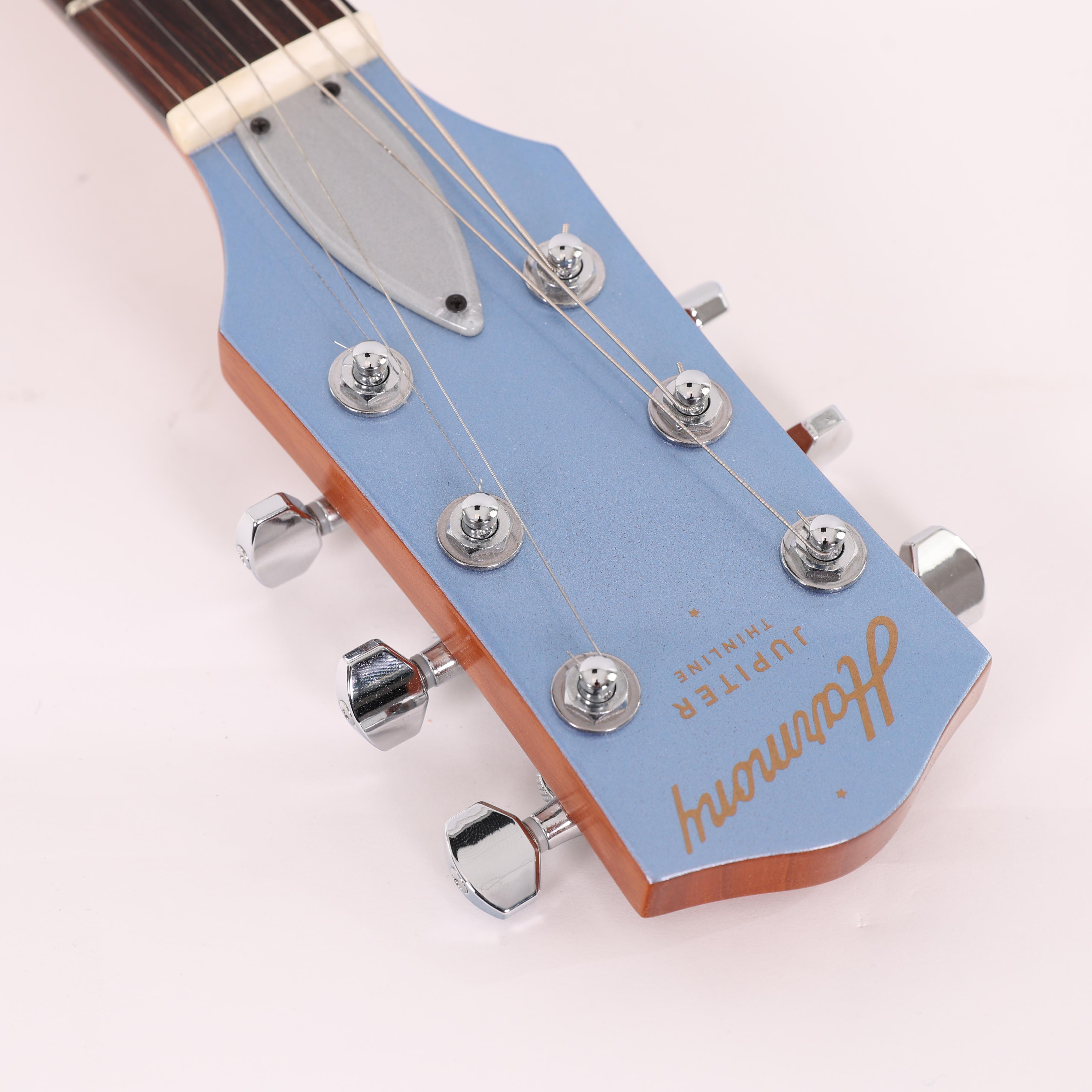 Second Hand Harmony Standard Jupiter Thinline Electric Guitar in Sky Blue with Gig Bag 148 - SH-114-2148 (15).jpg
