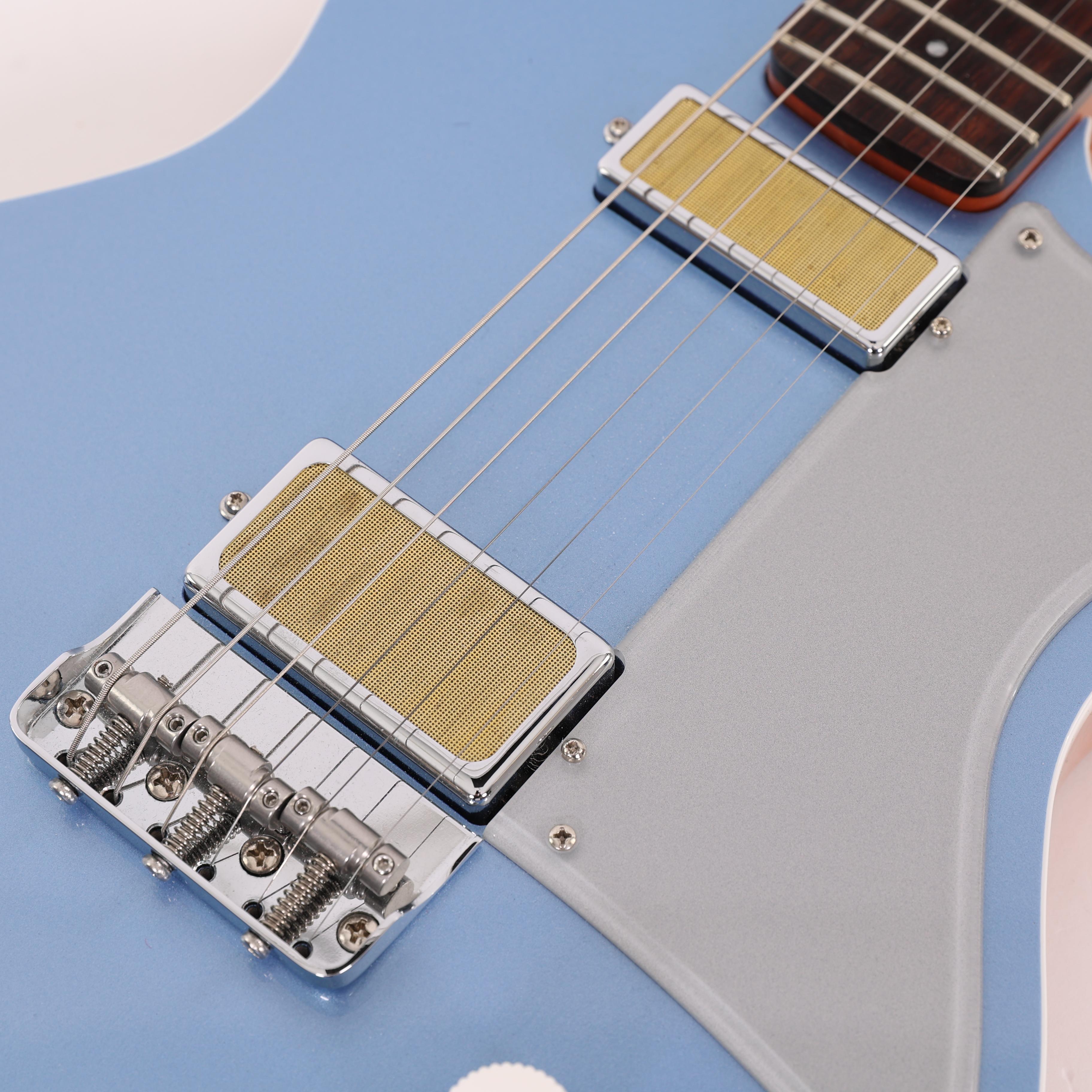 Second Hand Harmony Standard Jupiter Thinline Electric Guitar in Sky Blue with Gig Bag 148 - SH-114-2148 (10).jpg