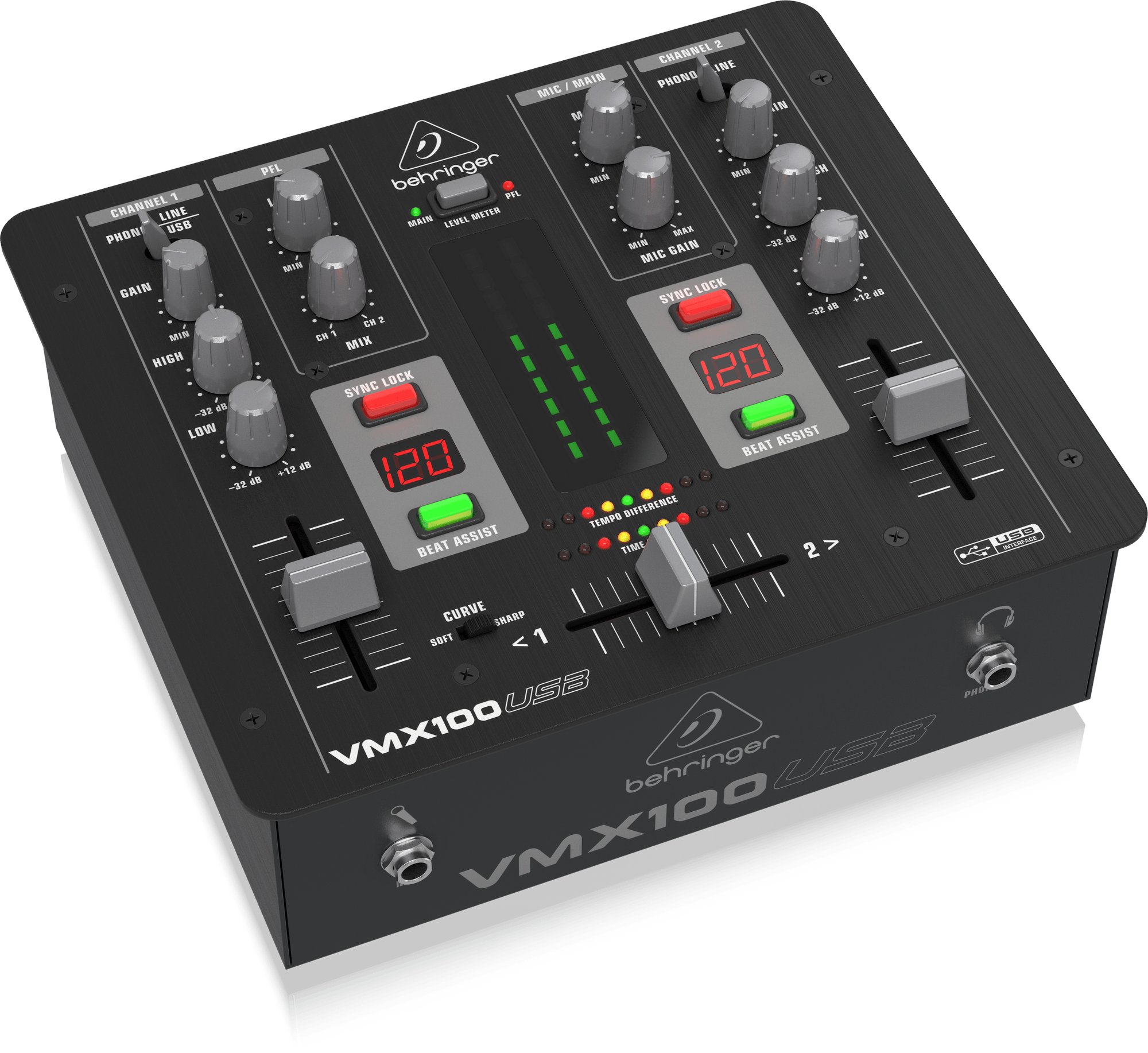 Behringer VMX100USB 2-Channel DJ Mixer With USB Interface