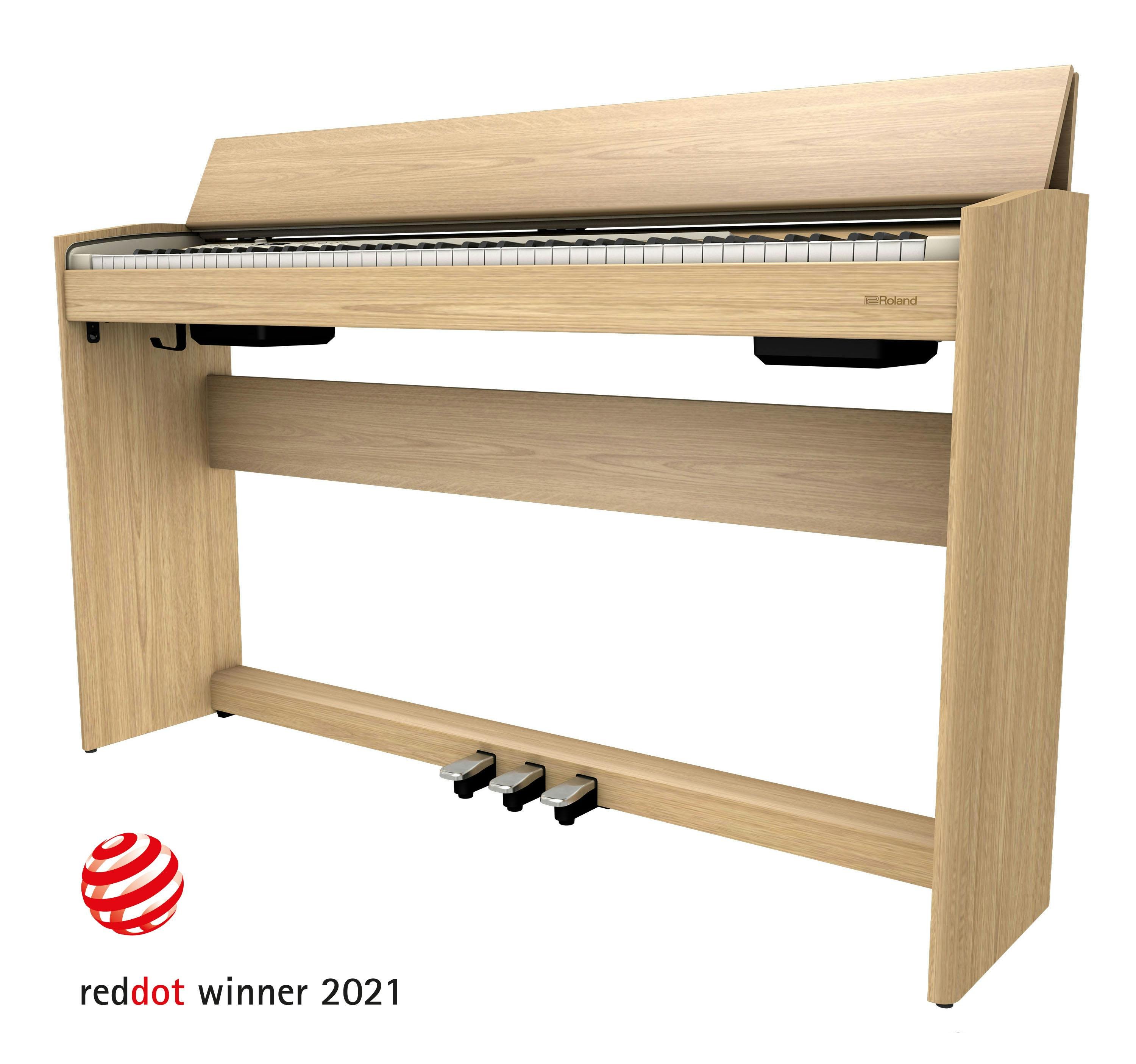 Roland F701 - SMALL HOME Digital Piano in Light Oak - 440370-120720_F701_LA_HERO_F1 - RED DOT AWARD.jpg