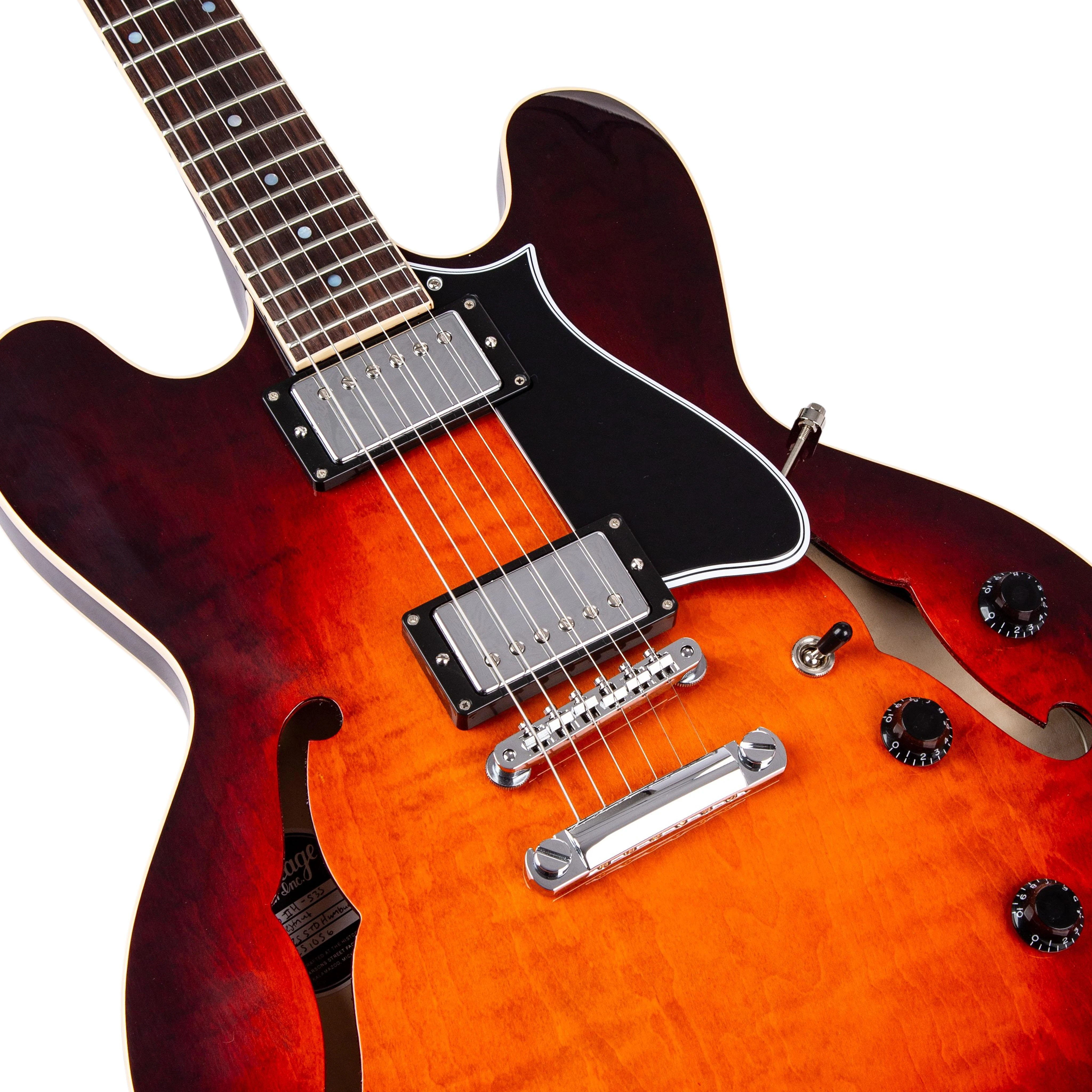 Heritage Standard II Collection H-535 Semi-Hollow Electric Guitar in Chestnut Burst - HRT-010150112 - #1251056 - STDII H535 CHESTNUT_05.jpg