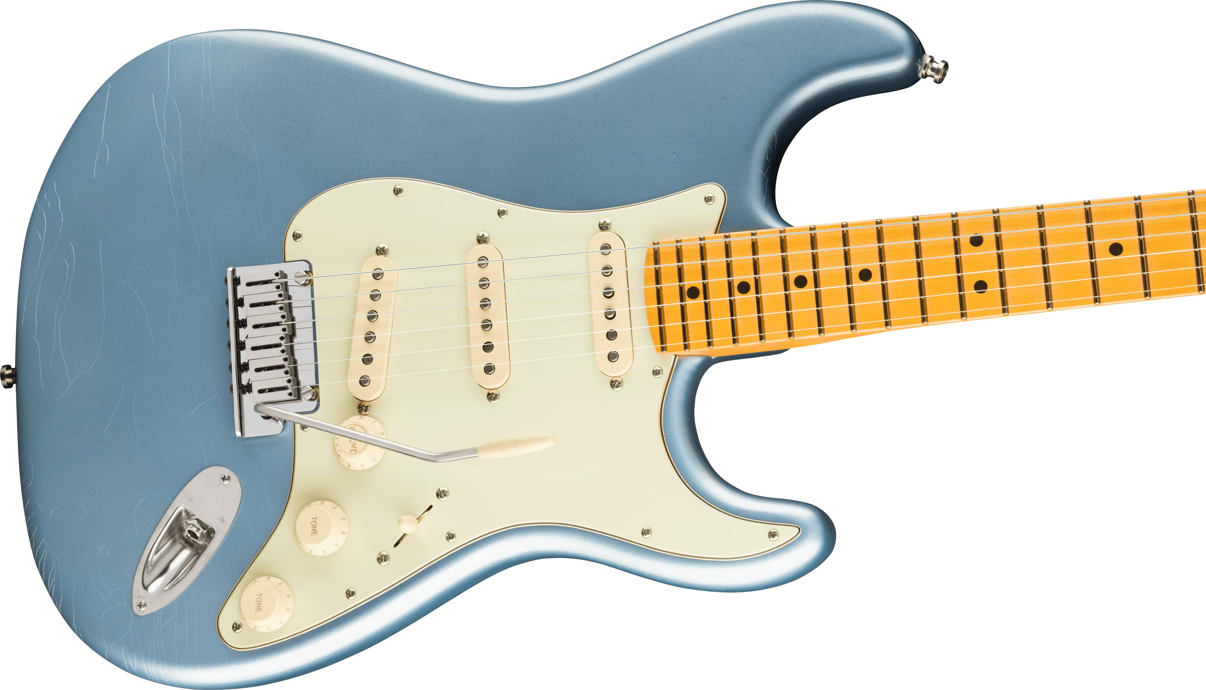 Fender Limited Edition American Ultra Luxe Vintage ‘60s Stratocaster in Ice Blue Metallic - 0178222883-Body-Angle.jpg