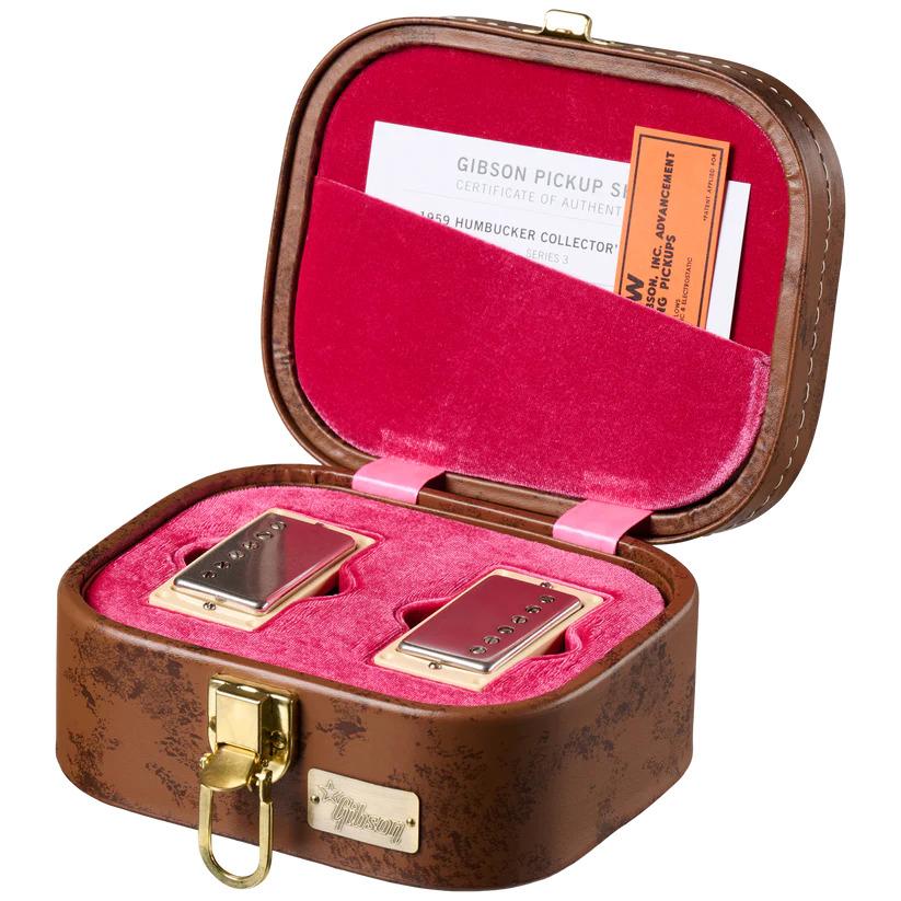 Gibson Limited Edition Collectors Edition Series 3 1959 Humbuckers - Double Vintage White with Aged Nickel Covers  - PU59S3DVWANC2-SET_Case_Open.jpg