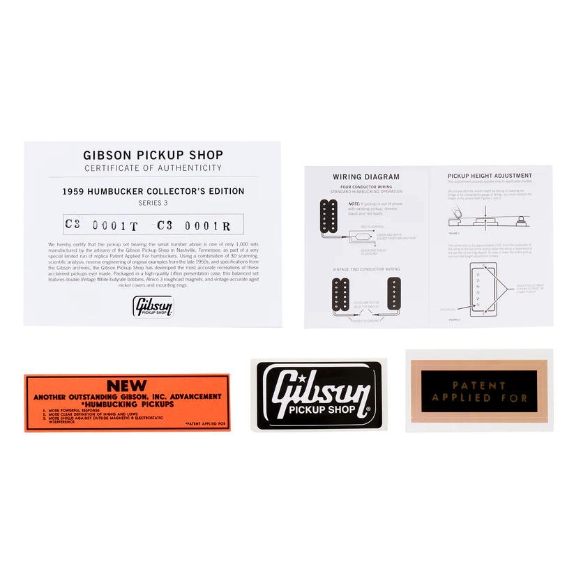 Gibson Limited Edition Collectors Edition Series 3 1959 Humbuckers - Double Vintage White with Aged Nickel Covers  - PU59S3DVWANC2-SET_CaseCandy.jpg