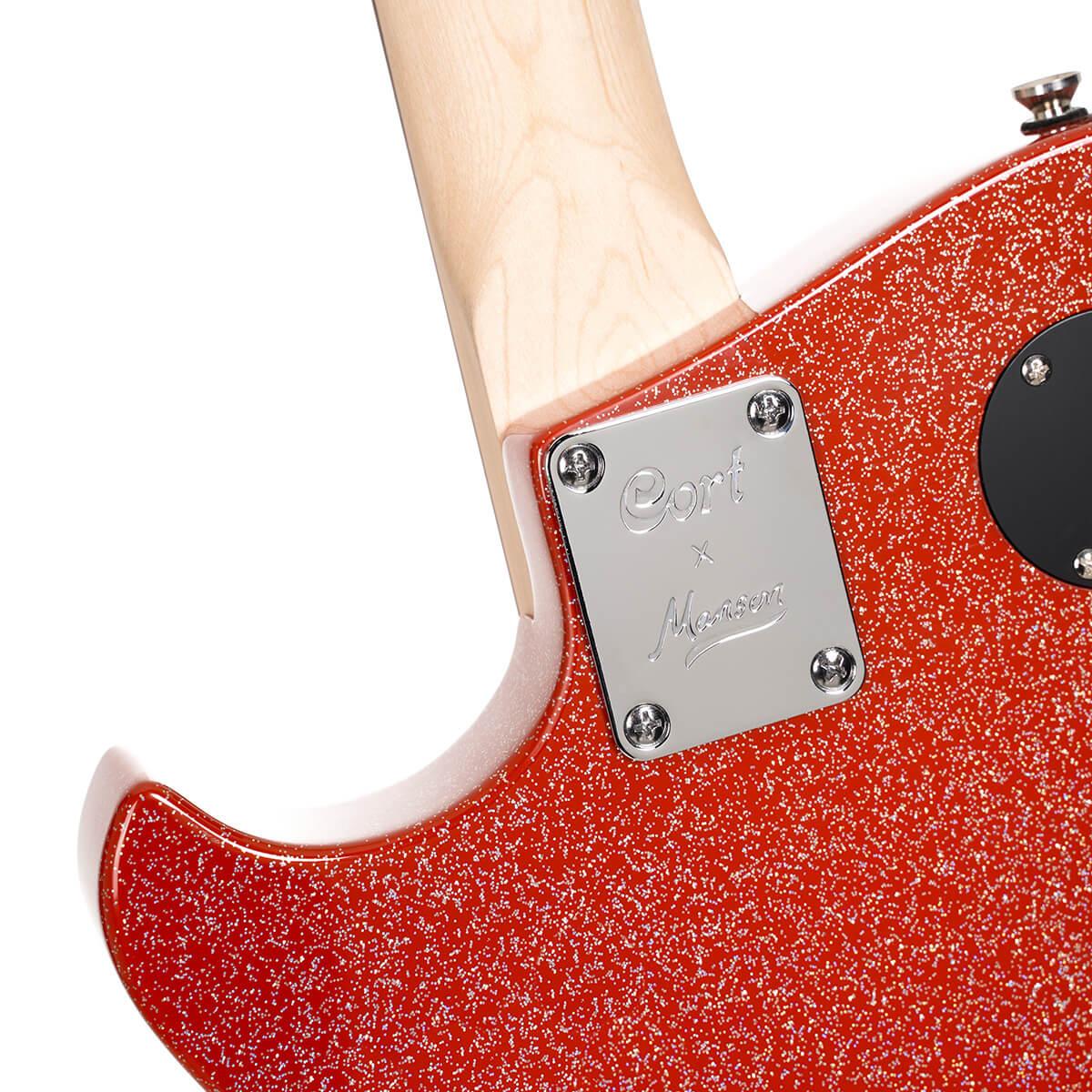 Manson Meta Series MBM-2H Matt Bellamy Signature Electric Guitar in Red Sparkle - MBM-2HRS-Neck-Plate.jpg