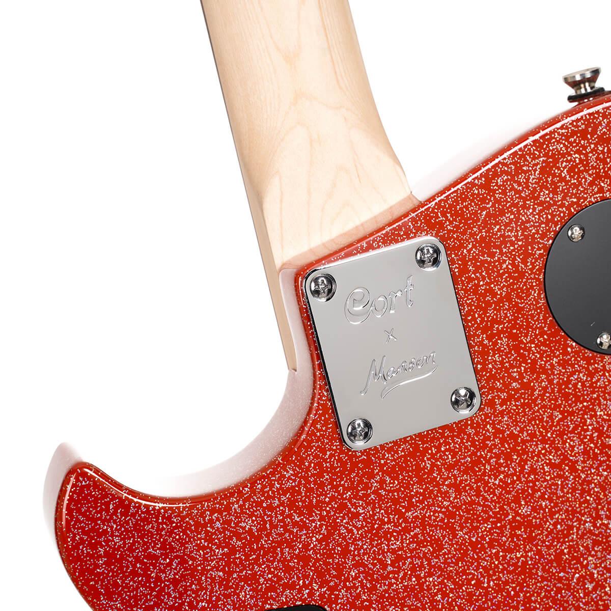 Manson Meta Series MBM-2H Sustainiac Matt Bellamy Signature Electric Guitar in Red Sparkle - MBM-2H-SUSRS-Neck-Plate.jpg