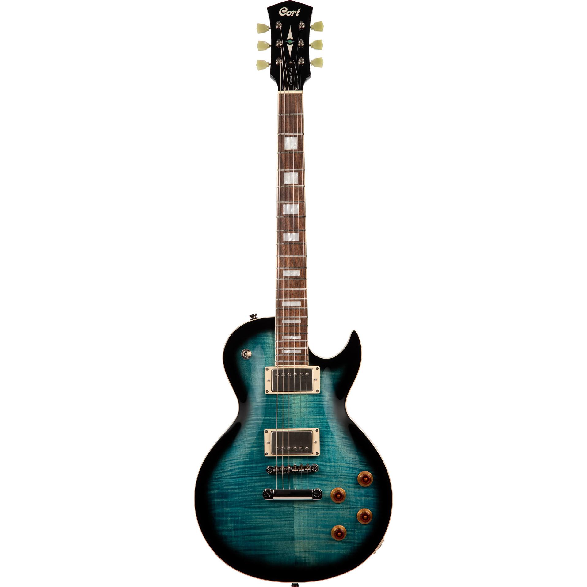 Cort CR250 Classic Rock Series Electric Guitar in Dark Blue Burst - CR250-DBB-Front.jpg