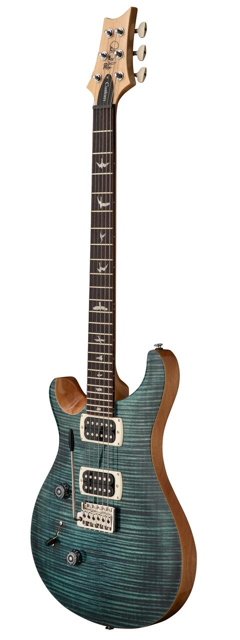 PRS SE Custom 24 Left Handed Electric Guitar in Slate Blue (2026) - SE Custom 24 Lefty Slate Blue_3quarters.jpg