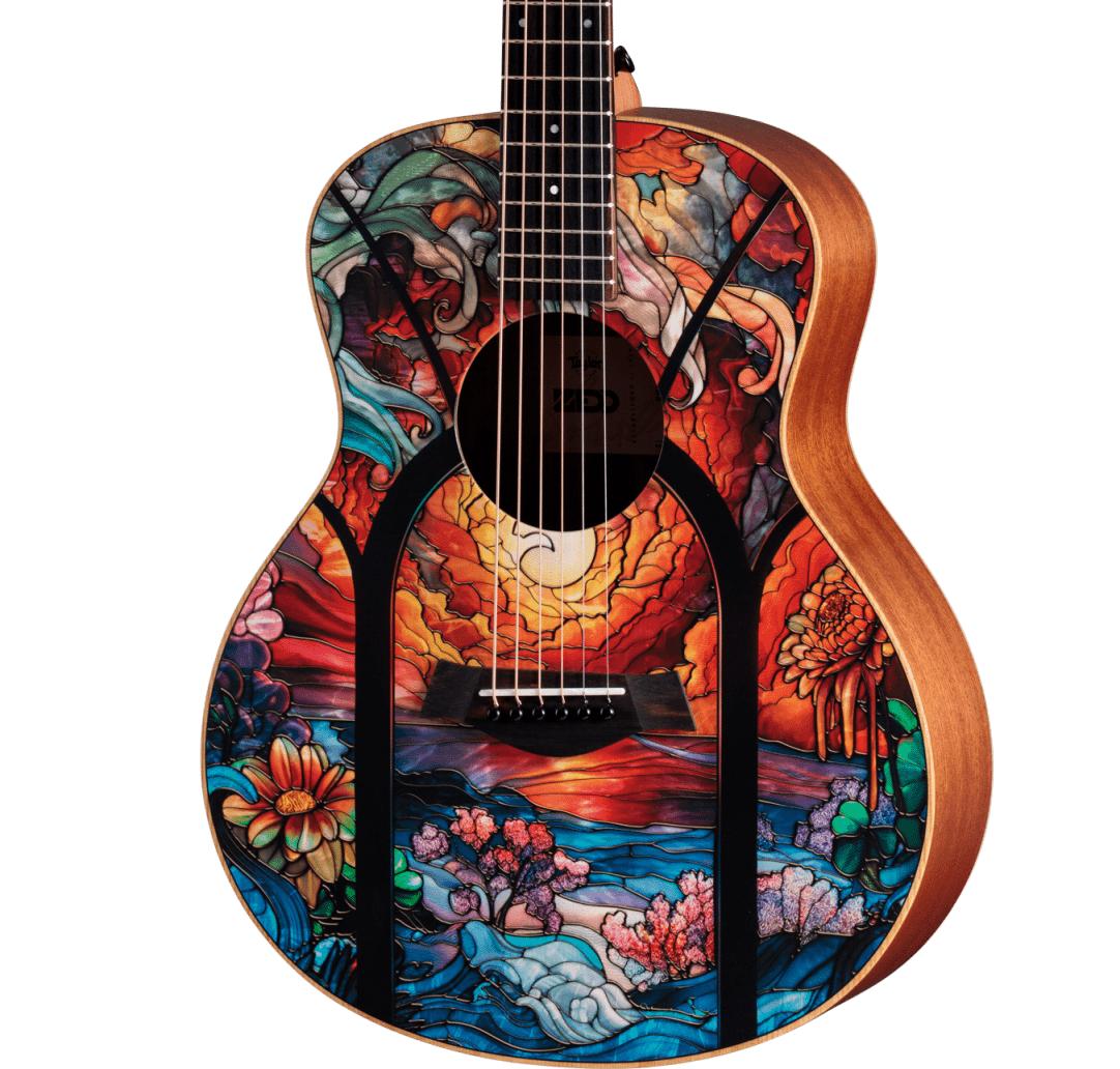 Taylor Zedd GS Mini Talos Special Edition Acoustic Guitar - Taylor-GS-Mini-Special-Edition-ZEDD-Telos-2206064206-FrontLeft-2025 cropped.jpg